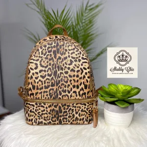 Tan Leopard Backpack