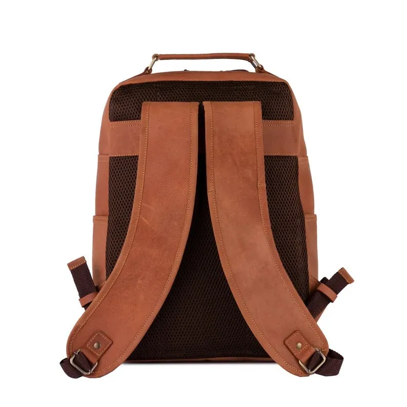 The East Sussex Tan Brown Handmade Leather Backpack