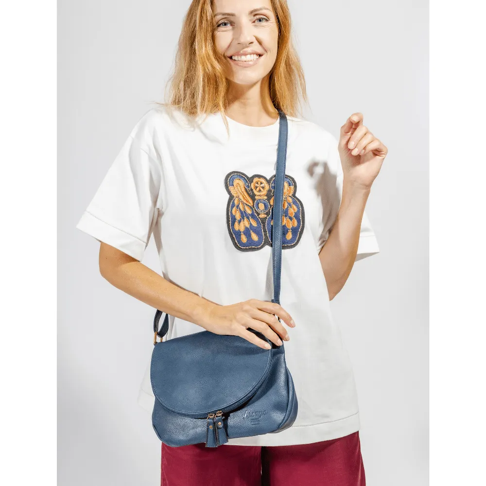 The Original Vegan Leather Shoulder Bag | Dark Blue
