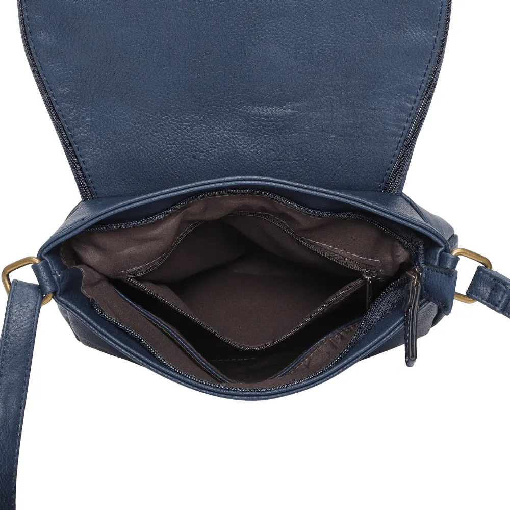 The Original Vegan Leather Shoulder Bag | Dark Blue