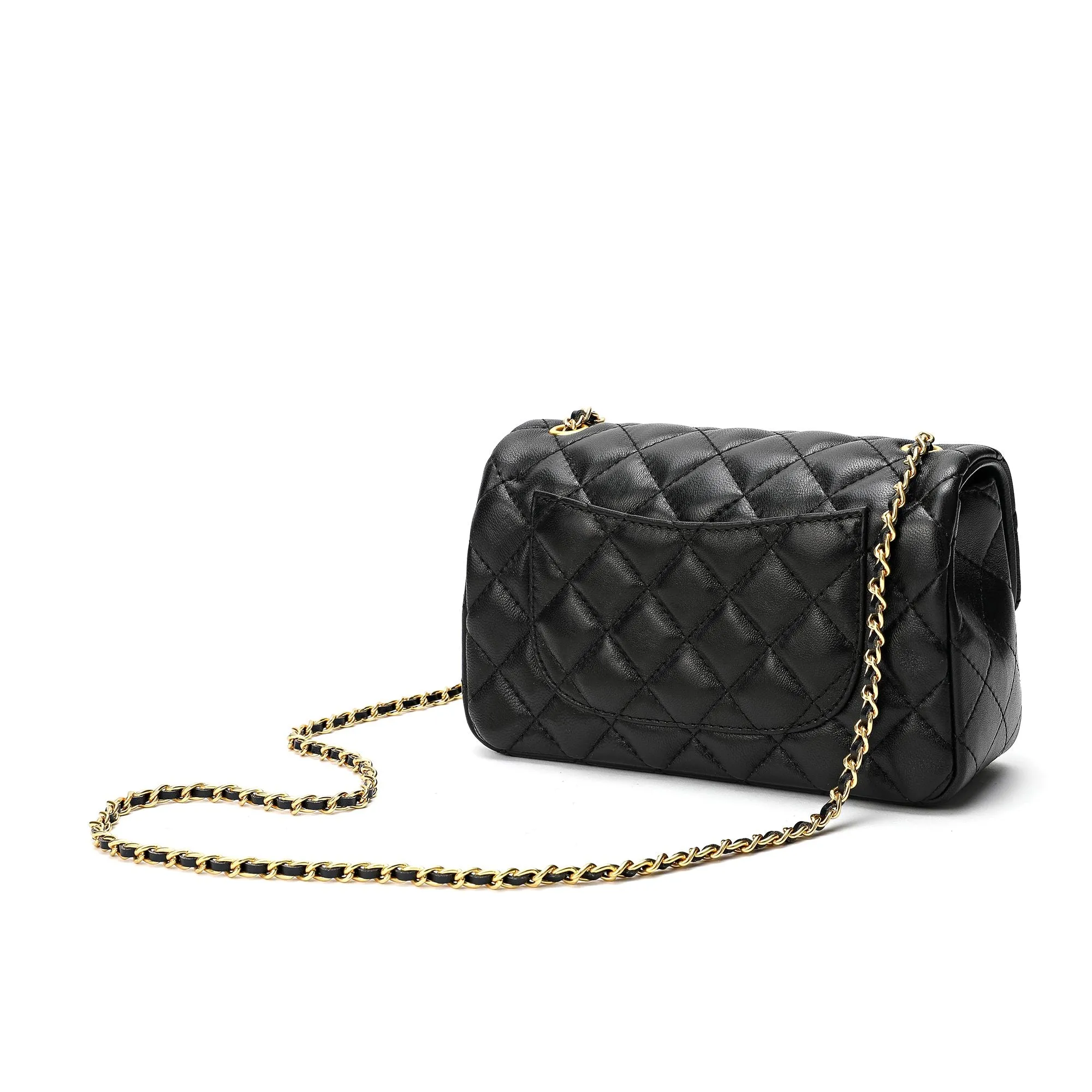Tiffany & Fred Quilted Sheepskin Leather Crossbody Bag