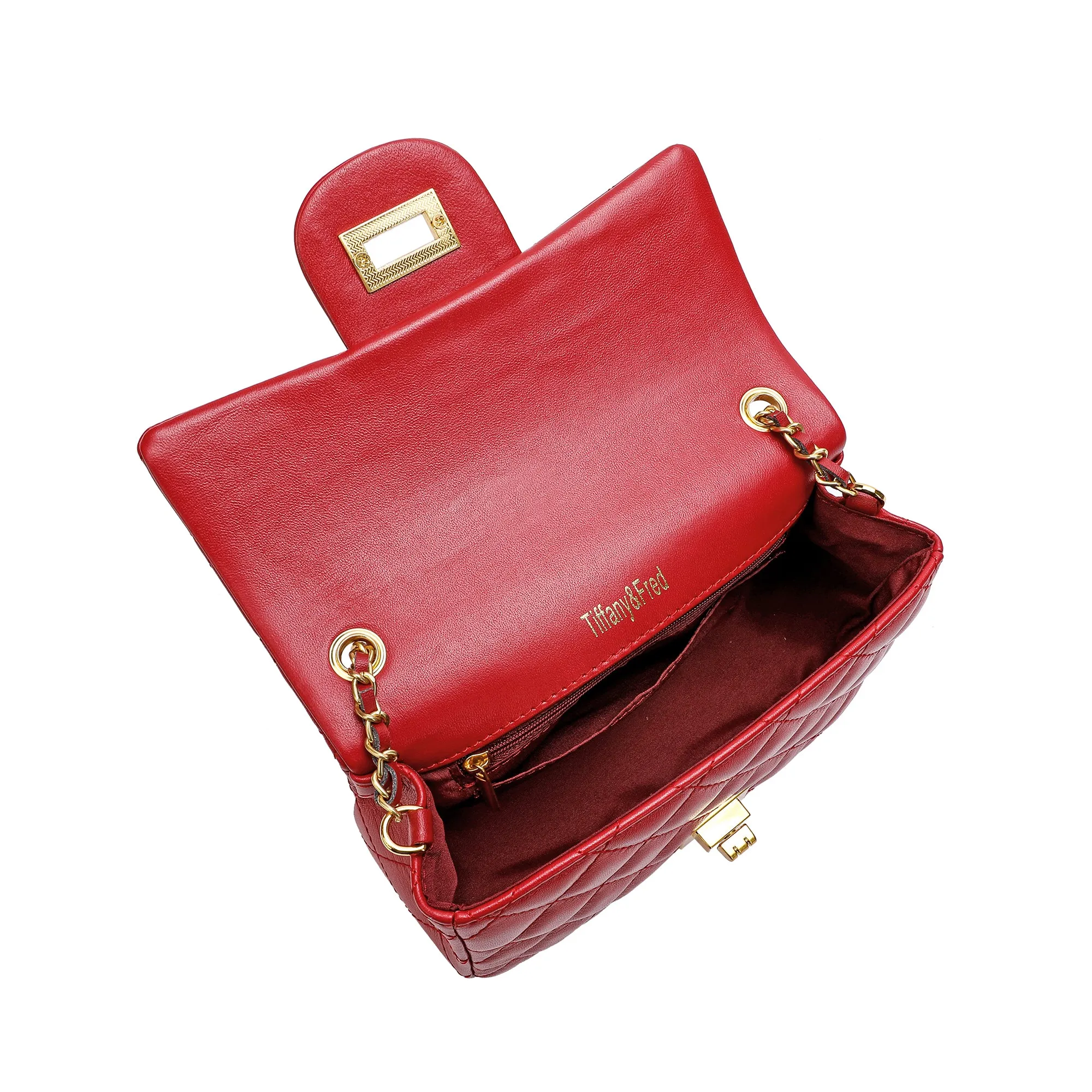 Tiffany & Fred Quilted Sheepskin Leather Crossbody Bag