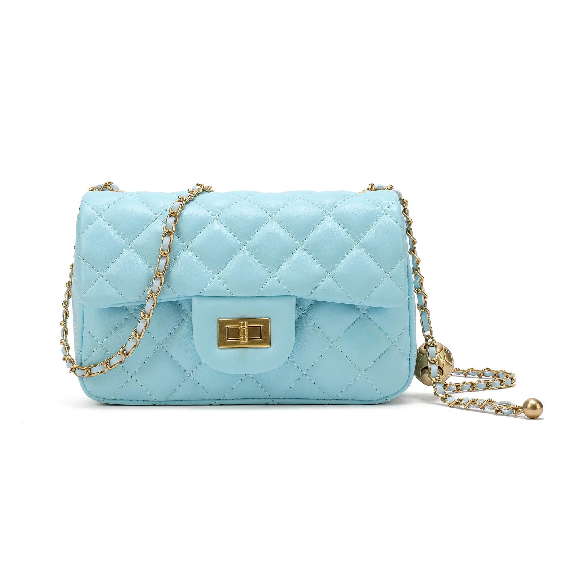 Tiffany & Fred Quilted Sheepskin Leather Crossbody Bag