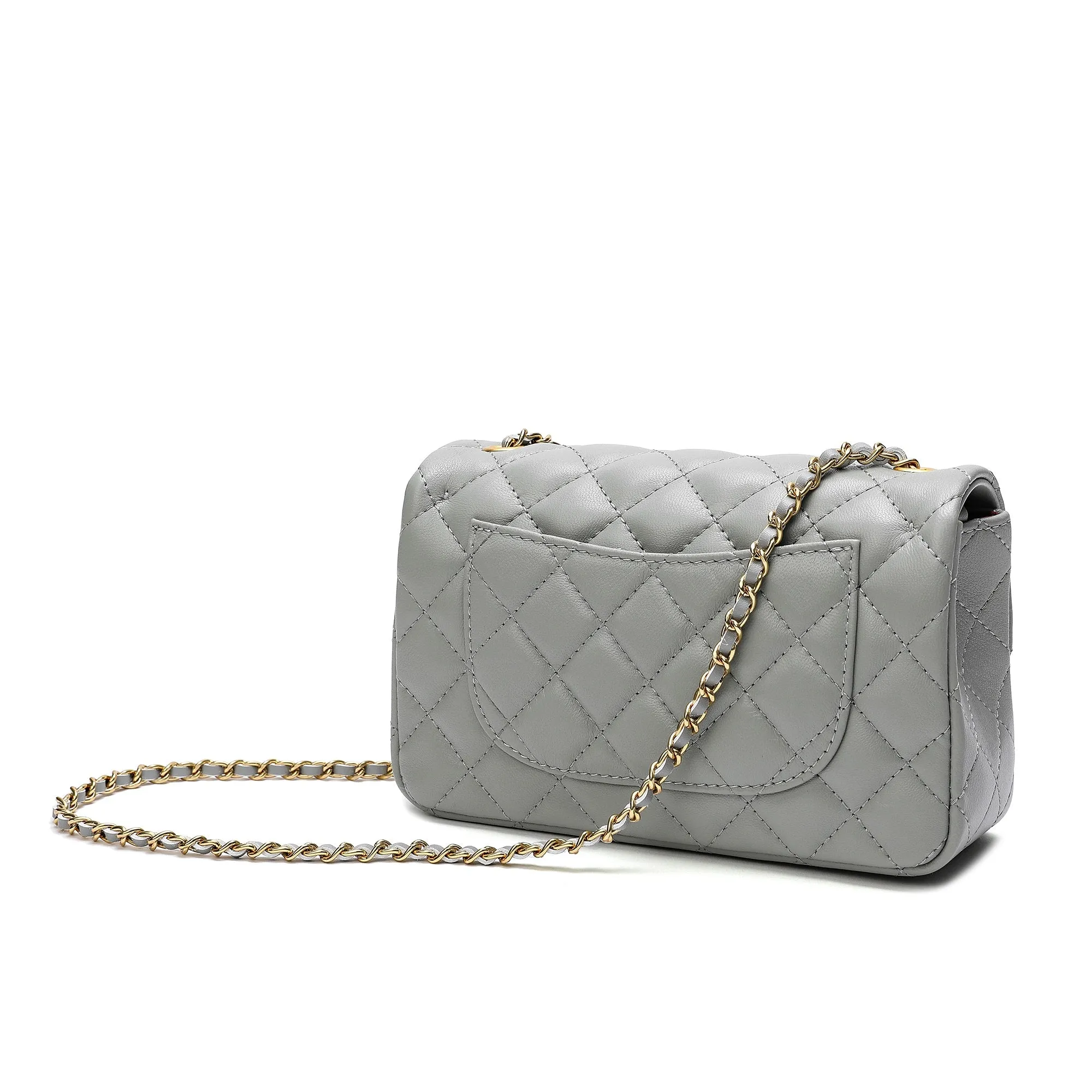 Tiffany & Fred Quilted Sheepskin Leather Crossbody Bag