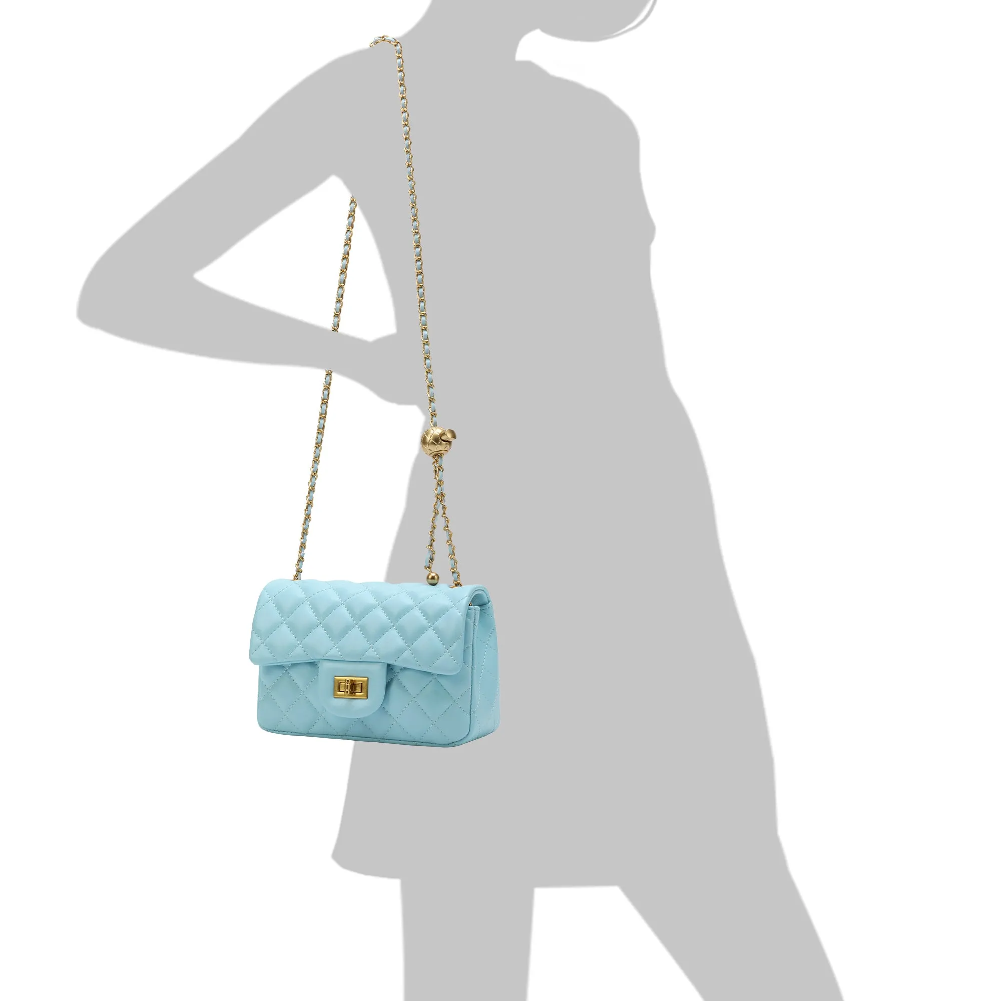 Tiffany & Fred Quilted Sheepskin Leather Crossbody Bag