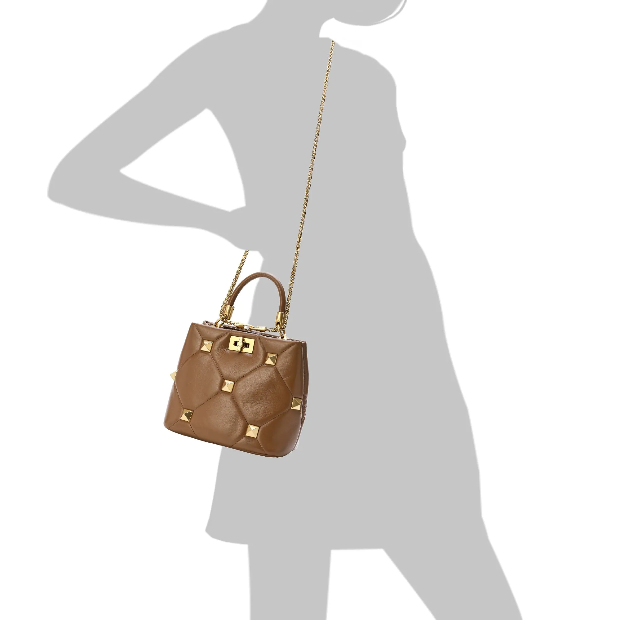 Tiffany & Fred Quilted Sheepskin Leather Crossbody/Shoulder Bag