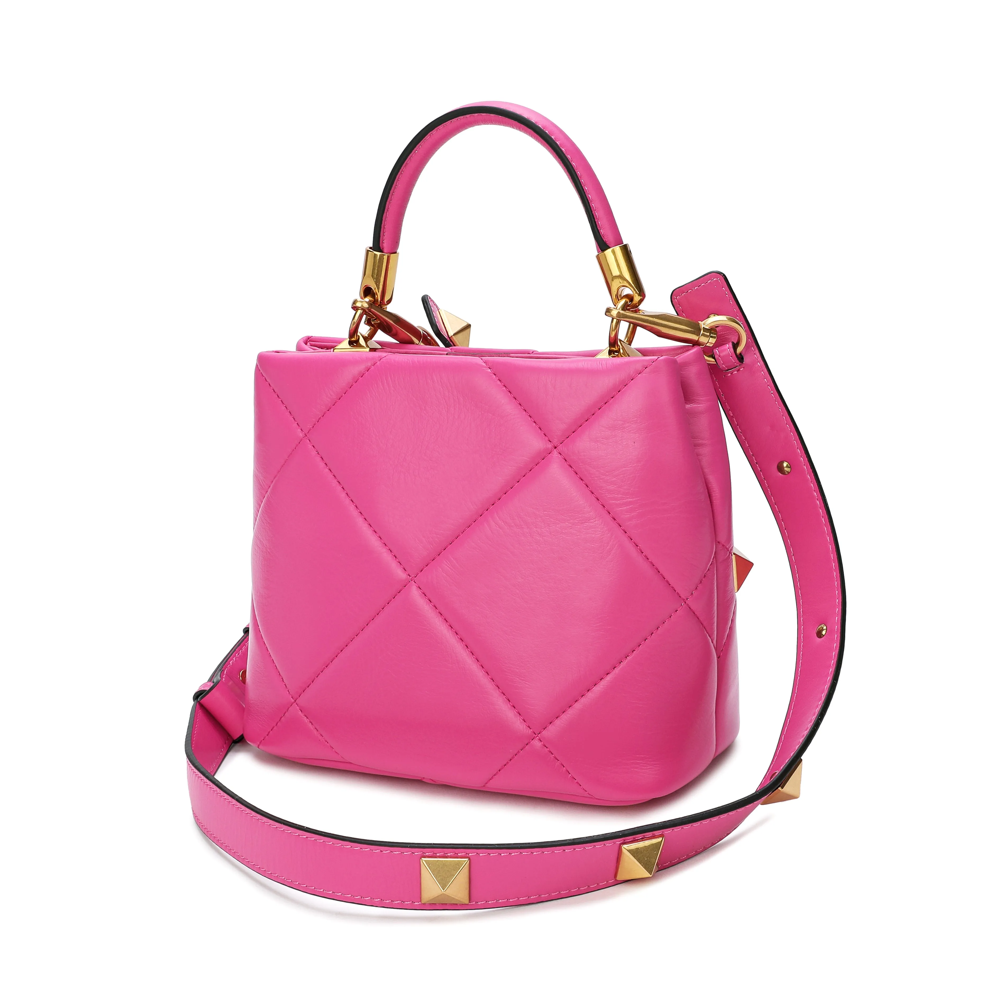 Tiffany & Fred Quilted Sheepskin Leather Crossbody/Shoulder Bag