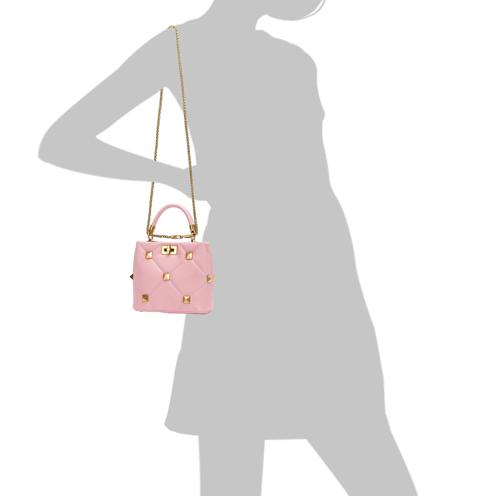 Tiffany & Fred Quilted Sheepskin Leather Crossbody/Shoulder Bag