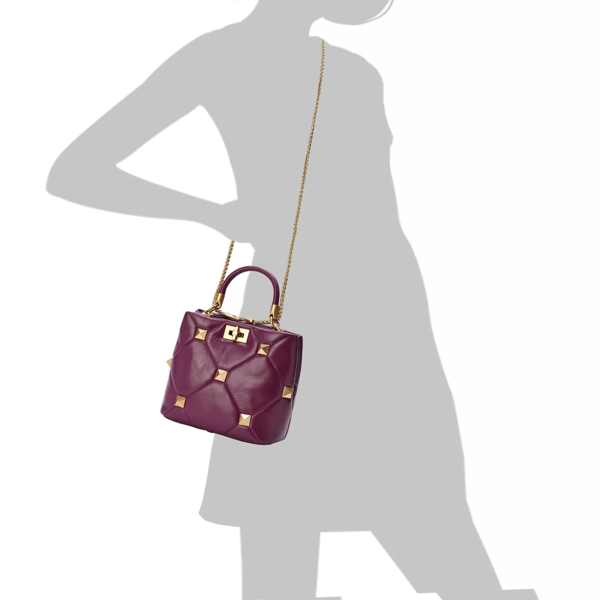 Tiffany & Fred Quilted Sheepskin Leather Crossbody/Shoulder Bag