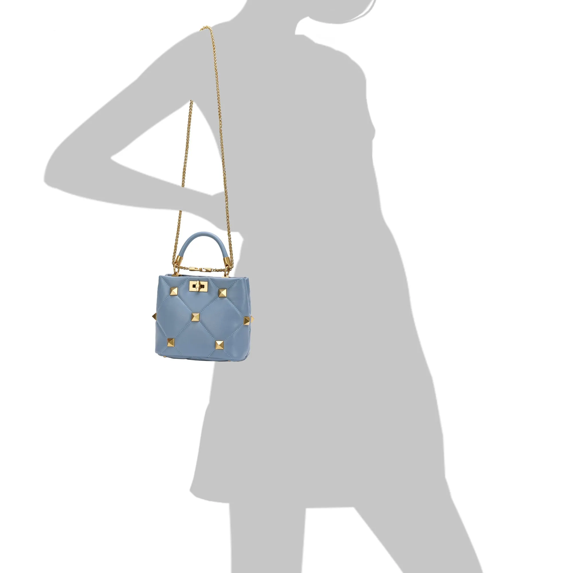 Tiffany & Fred Quilted Sheepskin Leather Crossbody/Shoulder Bag