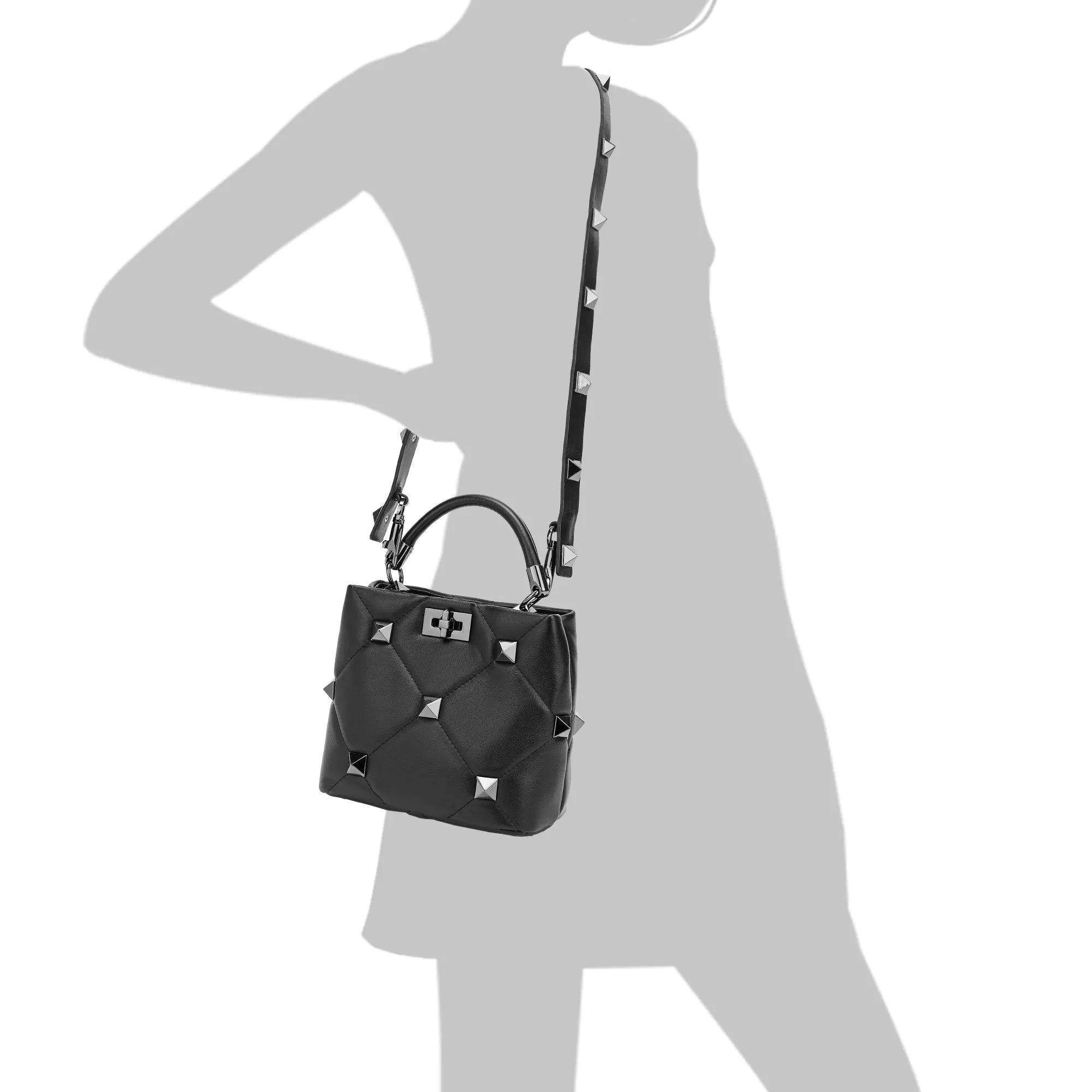 Tiffany & Fred Quilted Sheepskin Leather Crossbody/Shoulder Bag