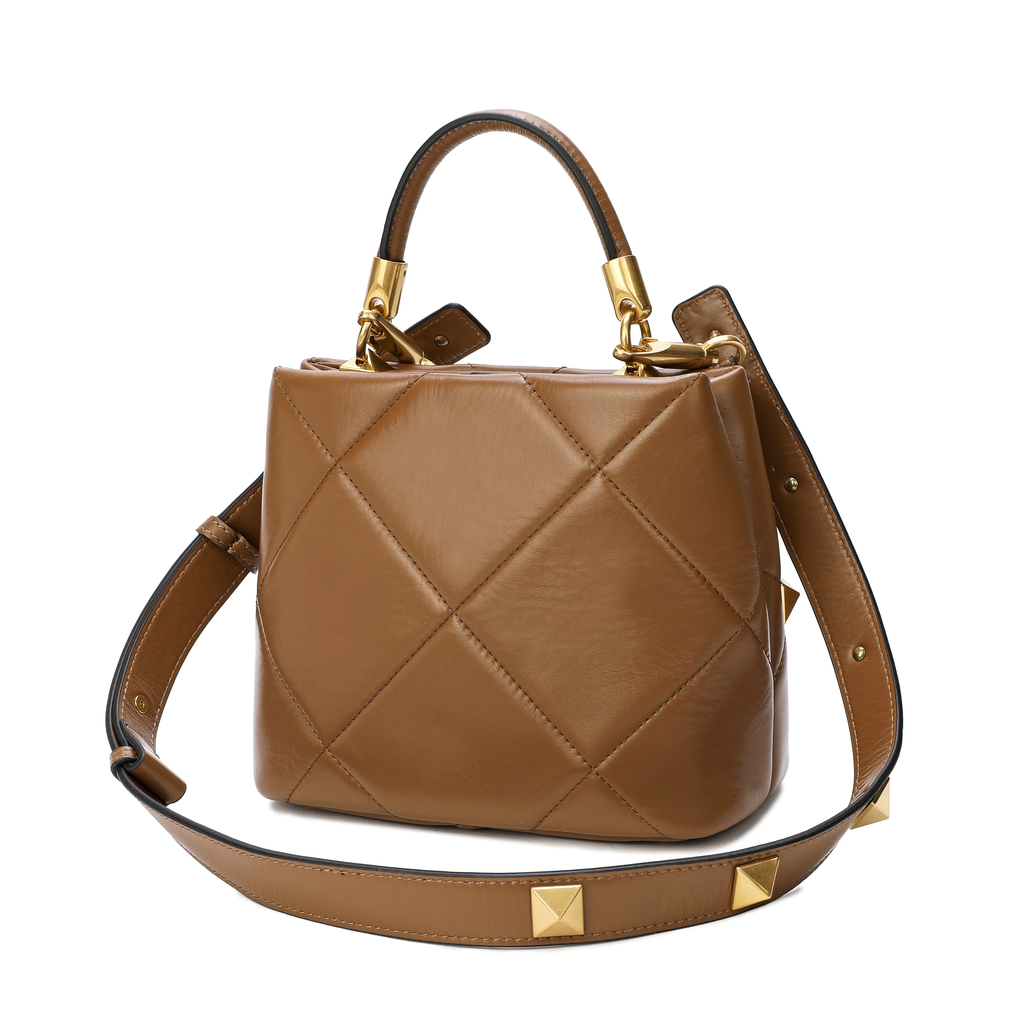 Tiffany & Fred Quilted Sheepskin Leather Crossbody/Shoulder Bag