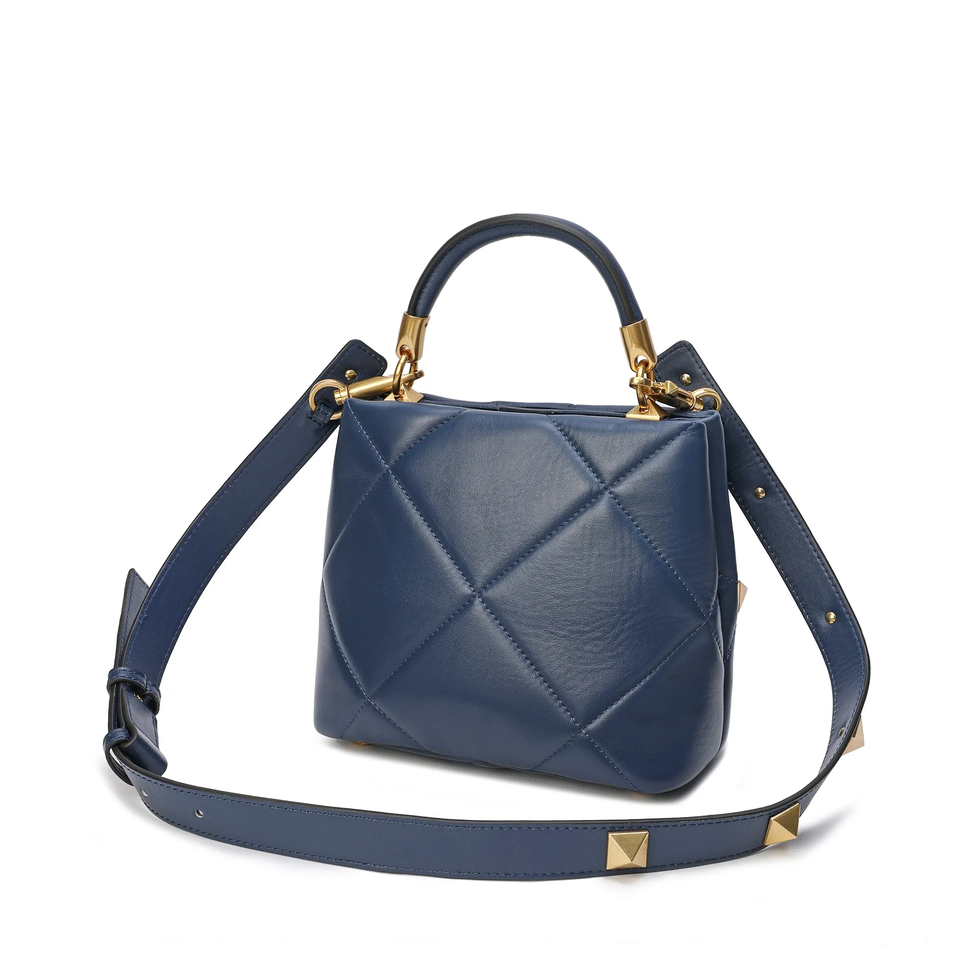 Tiffany & Fred Quilted Sheepskin Leather Crossbody/Shoulder Bag