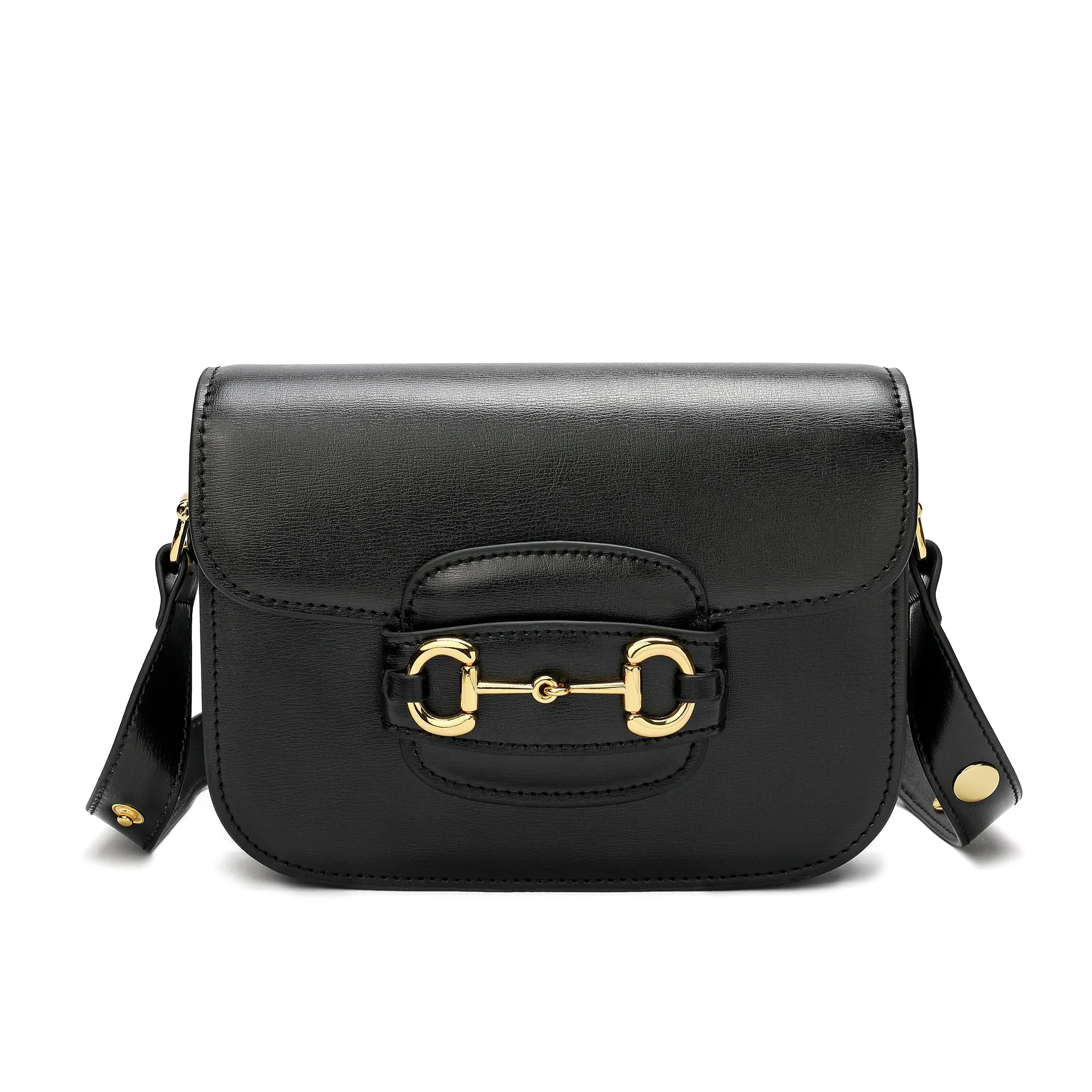 Tiffany & Fred Top-Grain Leather Foldover Messenger/Shoulder Bag