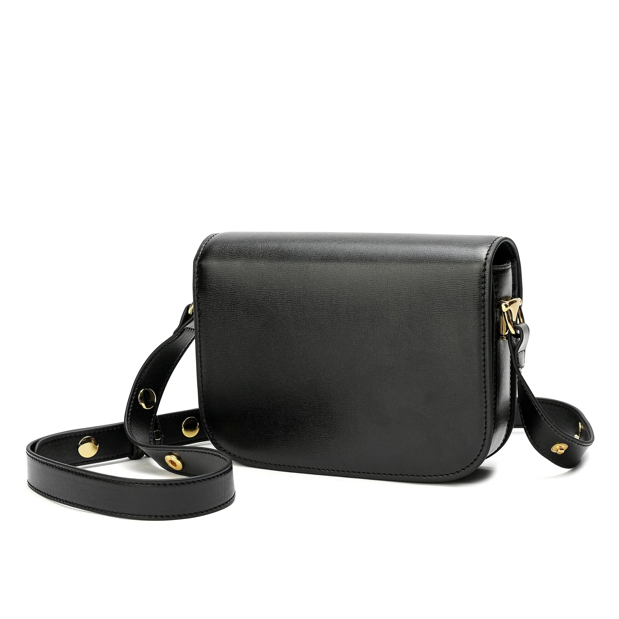 Tiffany & Fred Top-Grain Leather Foldover Messenger/Shoulder Bag
