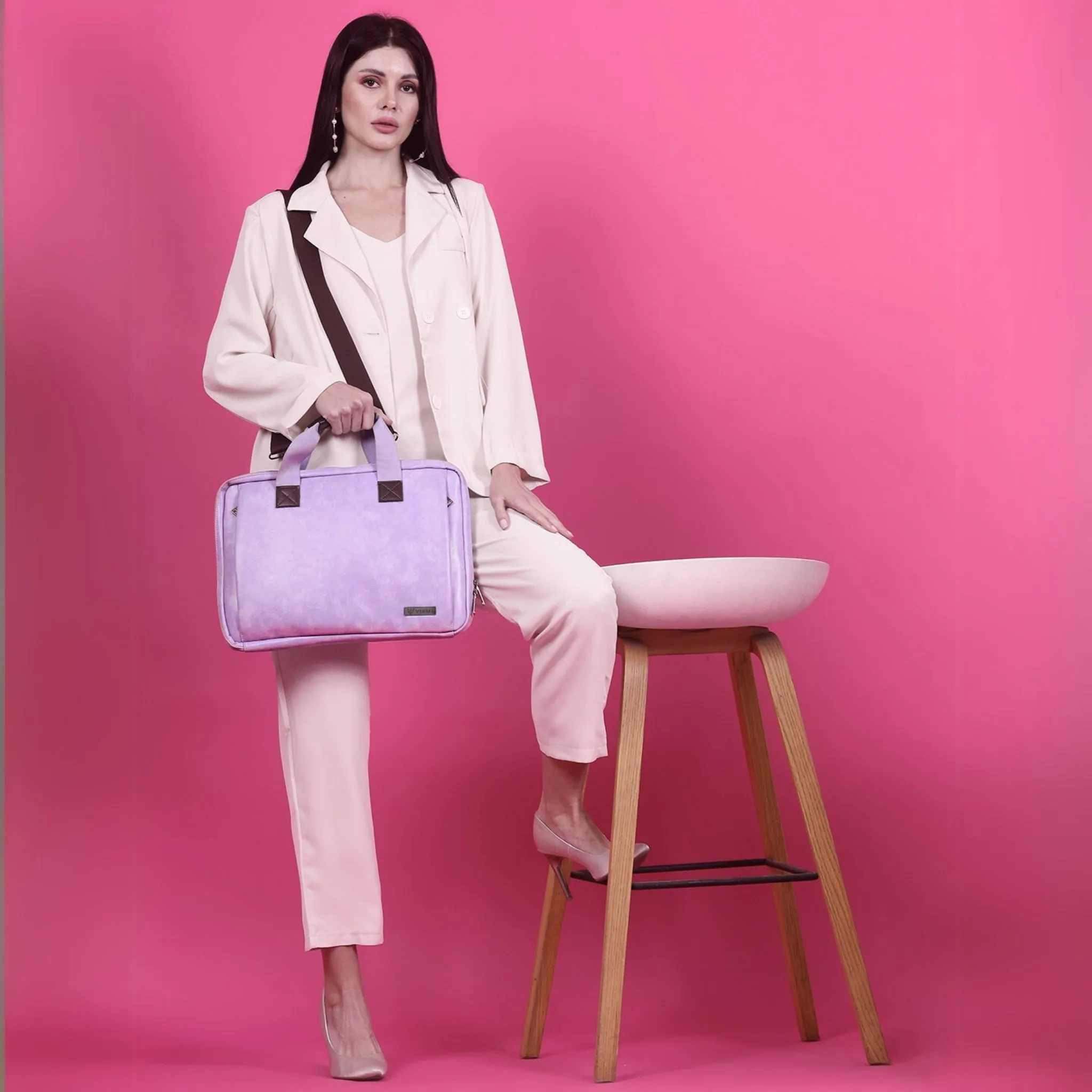 Timeless Unity Laptop Messenger Bag - Lavender