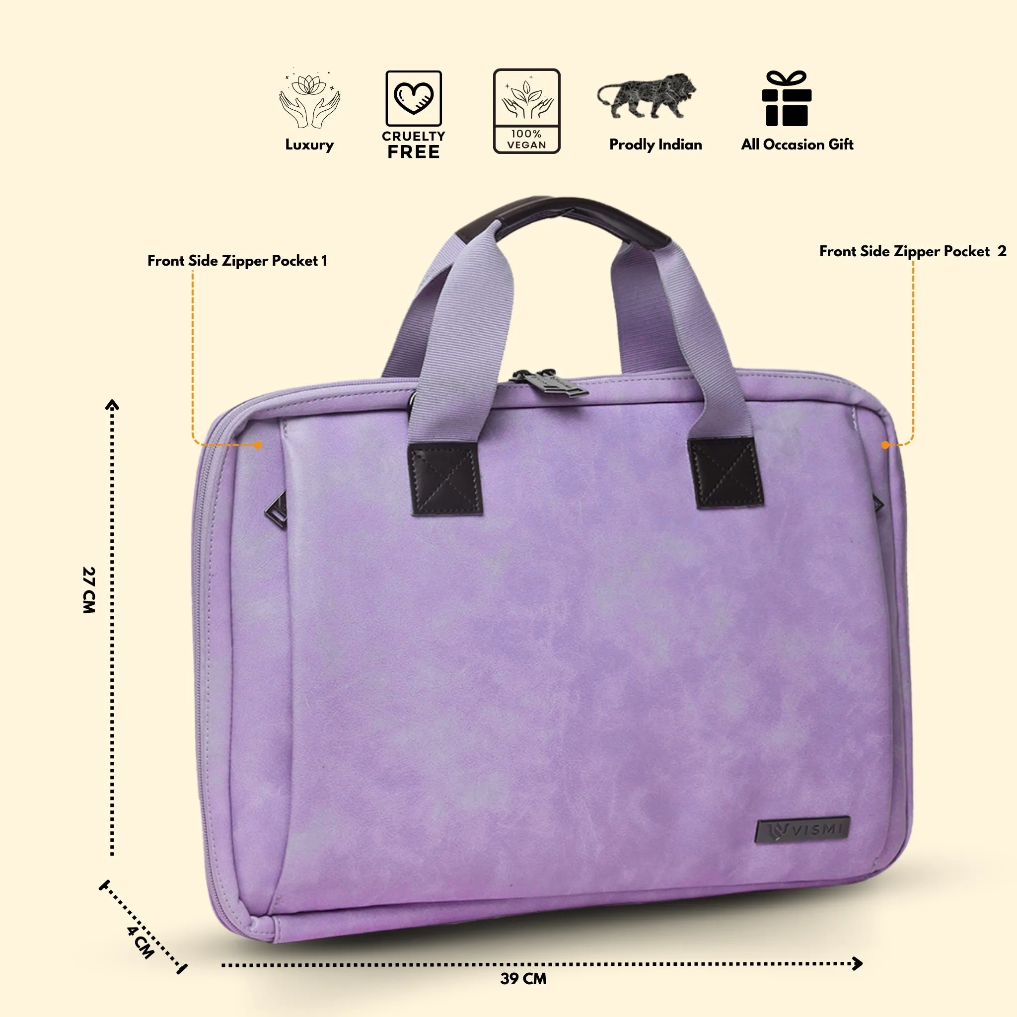 Timeless Unity Laptop Messenger Bag - Lavender