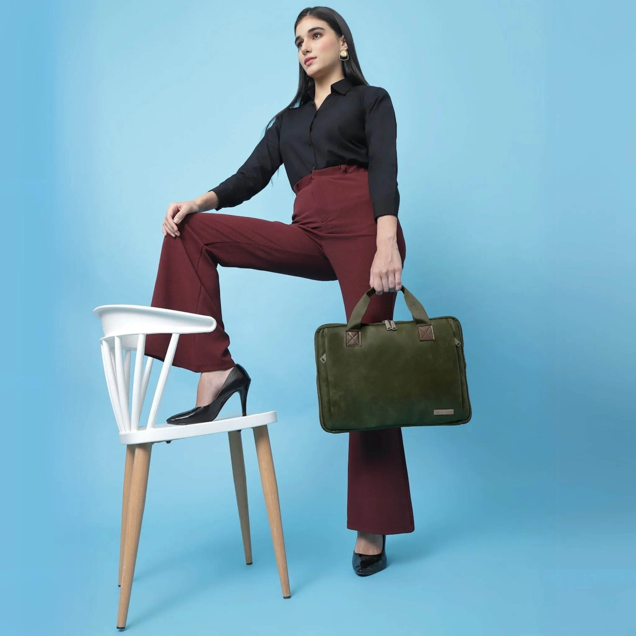Timeless Unity Laptop Messenger Bag - Olive Green