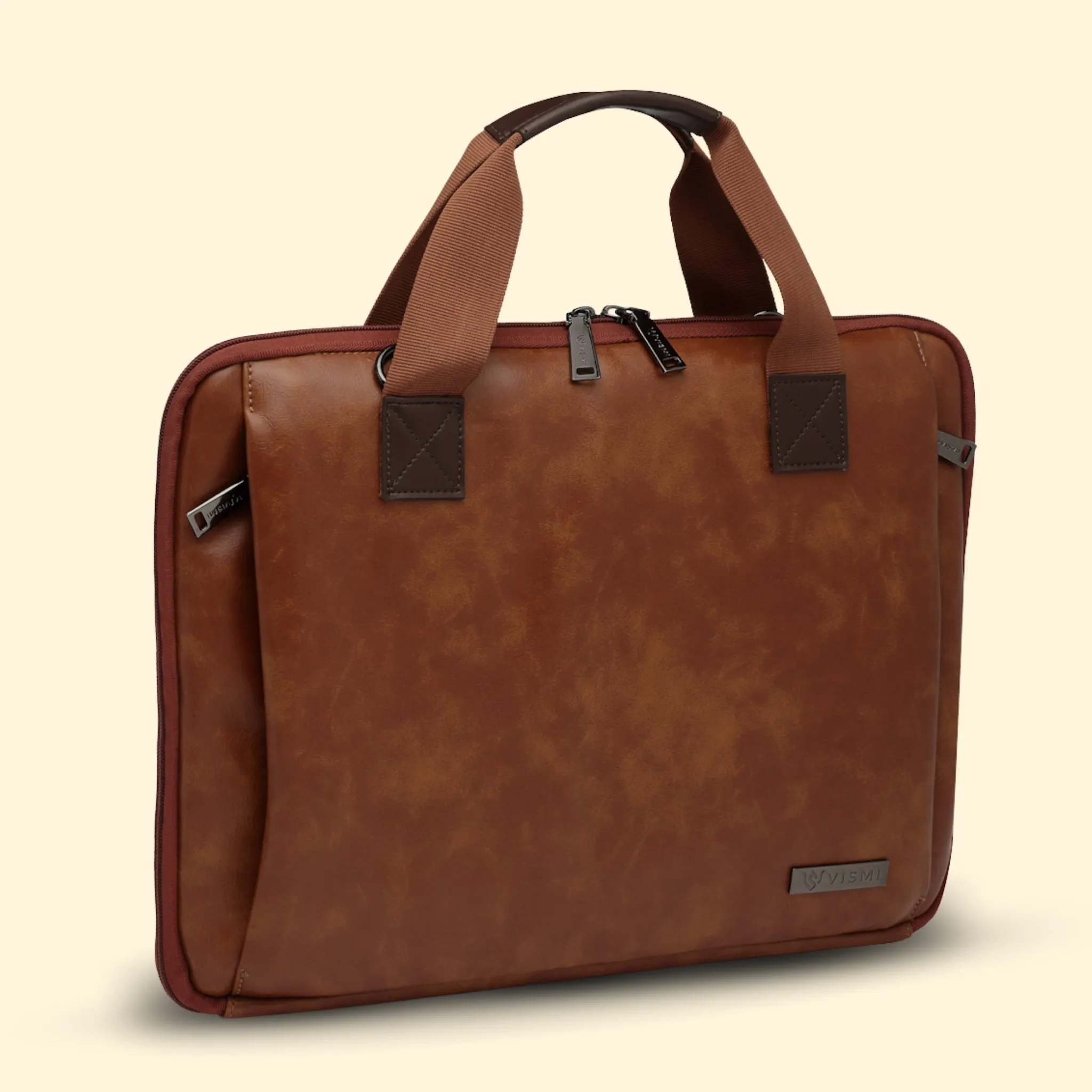 Timeless Unity Laptop Messenger Bag - Tan