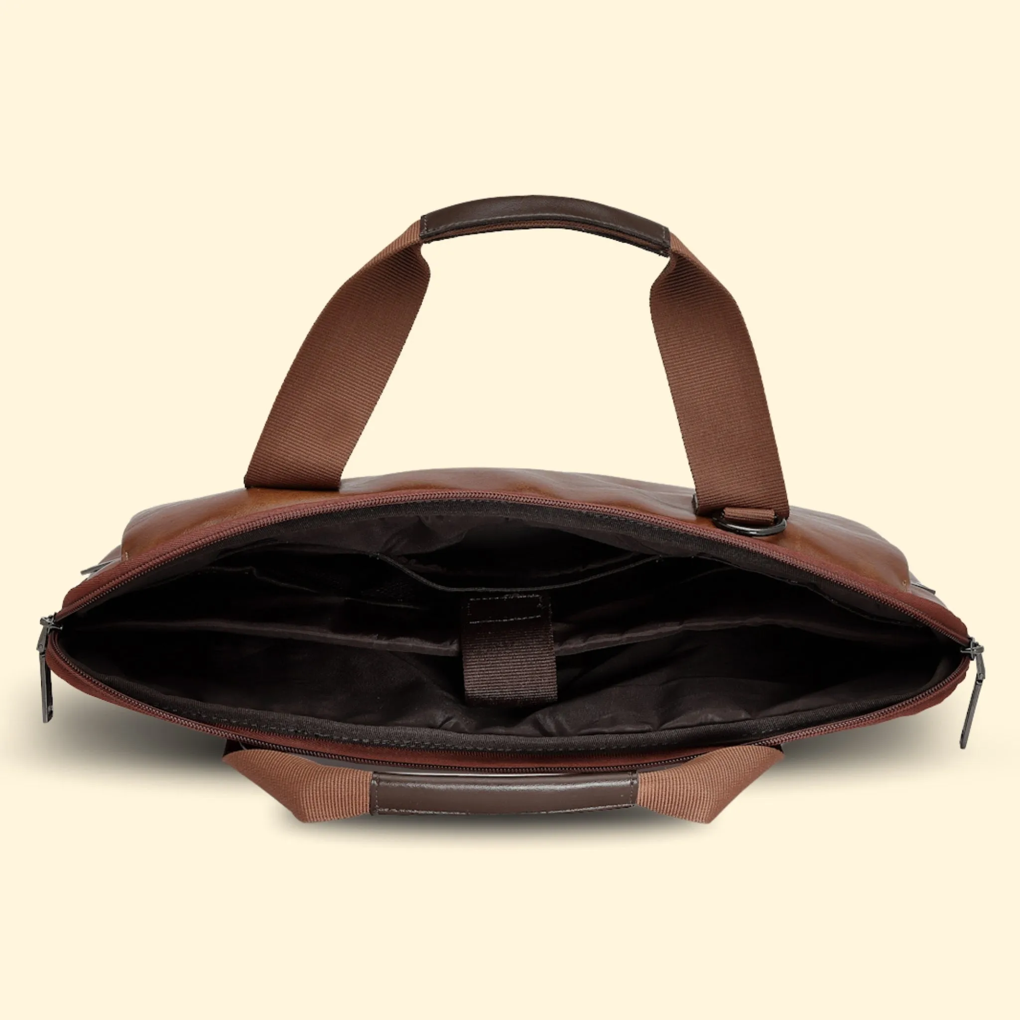 Timeless Unity Laptop Messenger Bag - Tan