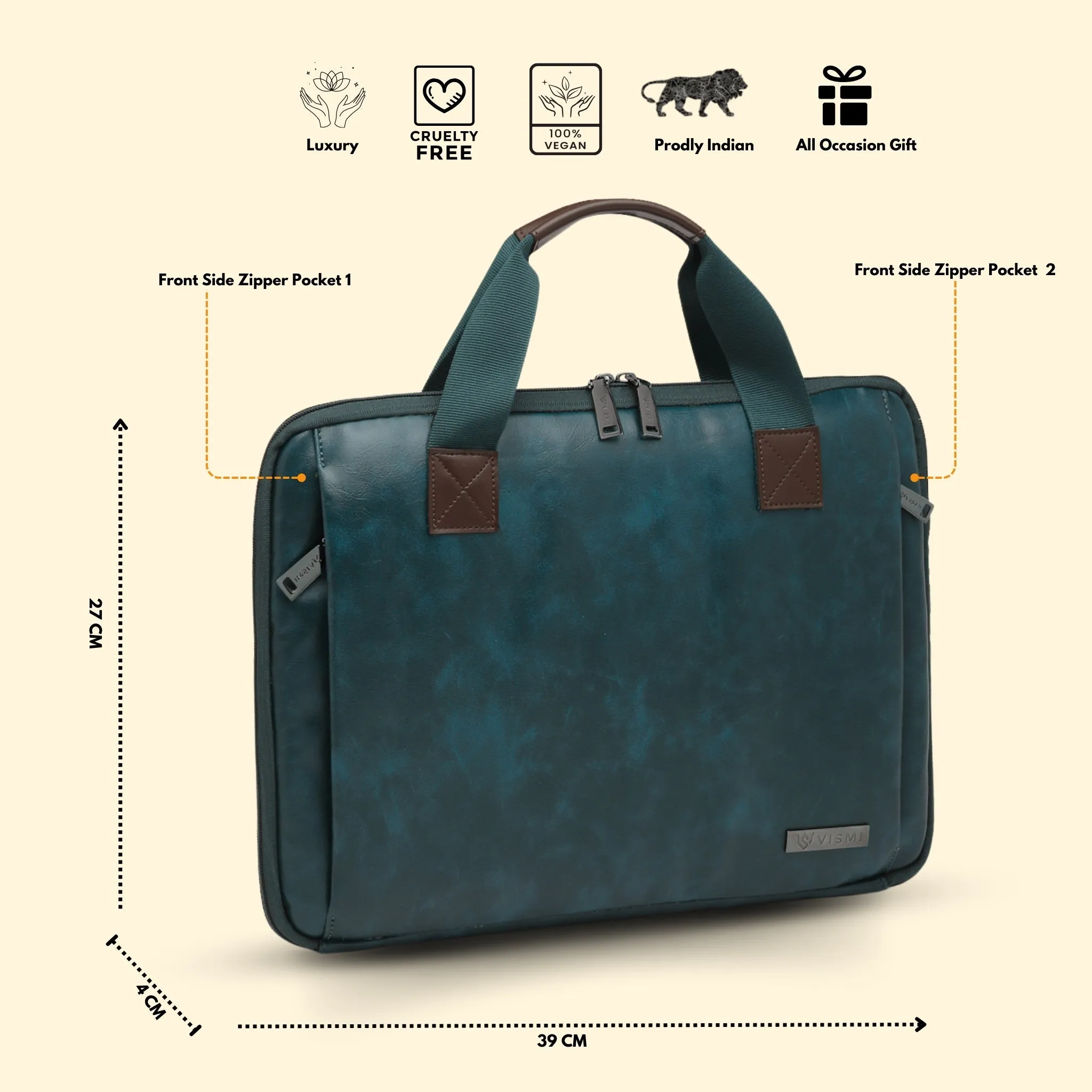 Timeless Unity Laptop Messenger Bag - Teal Blue