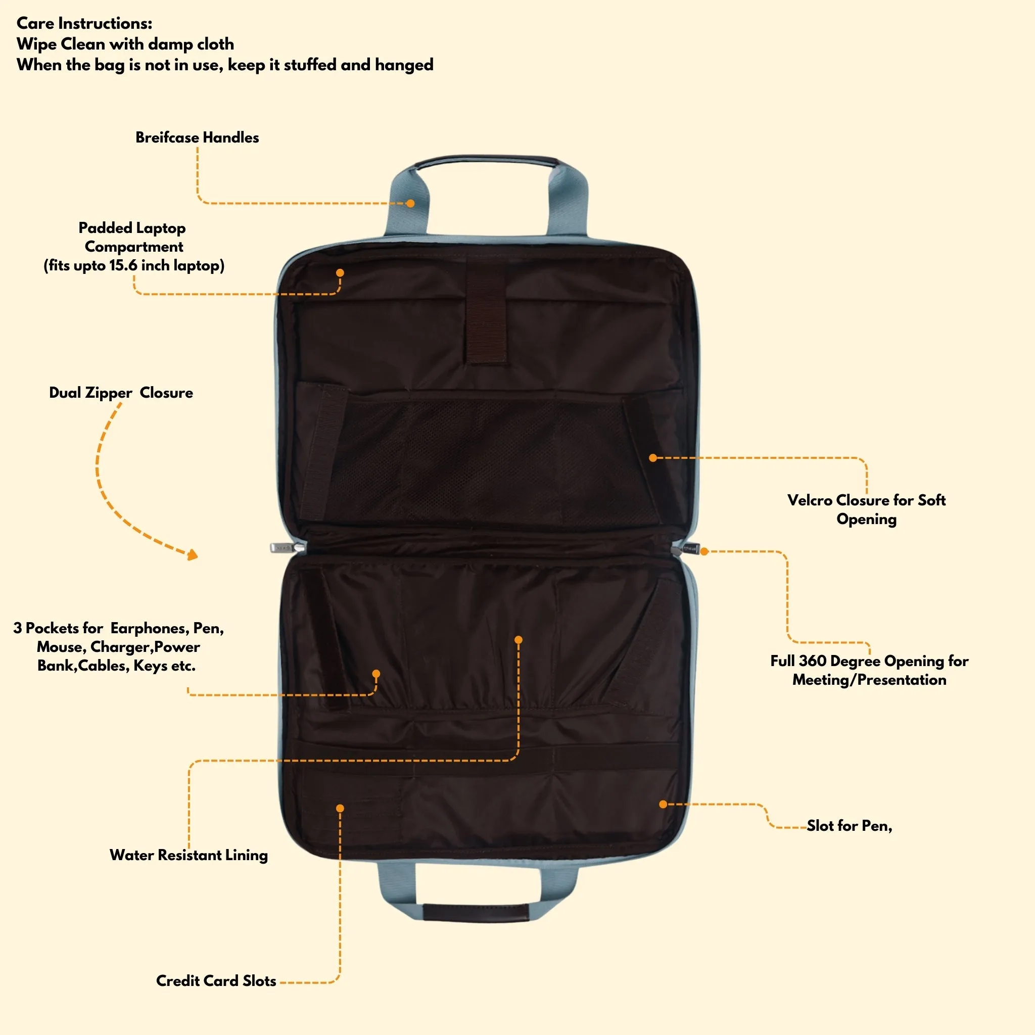 Timeless Unity Laptop Messenger Bag - Teal Blue