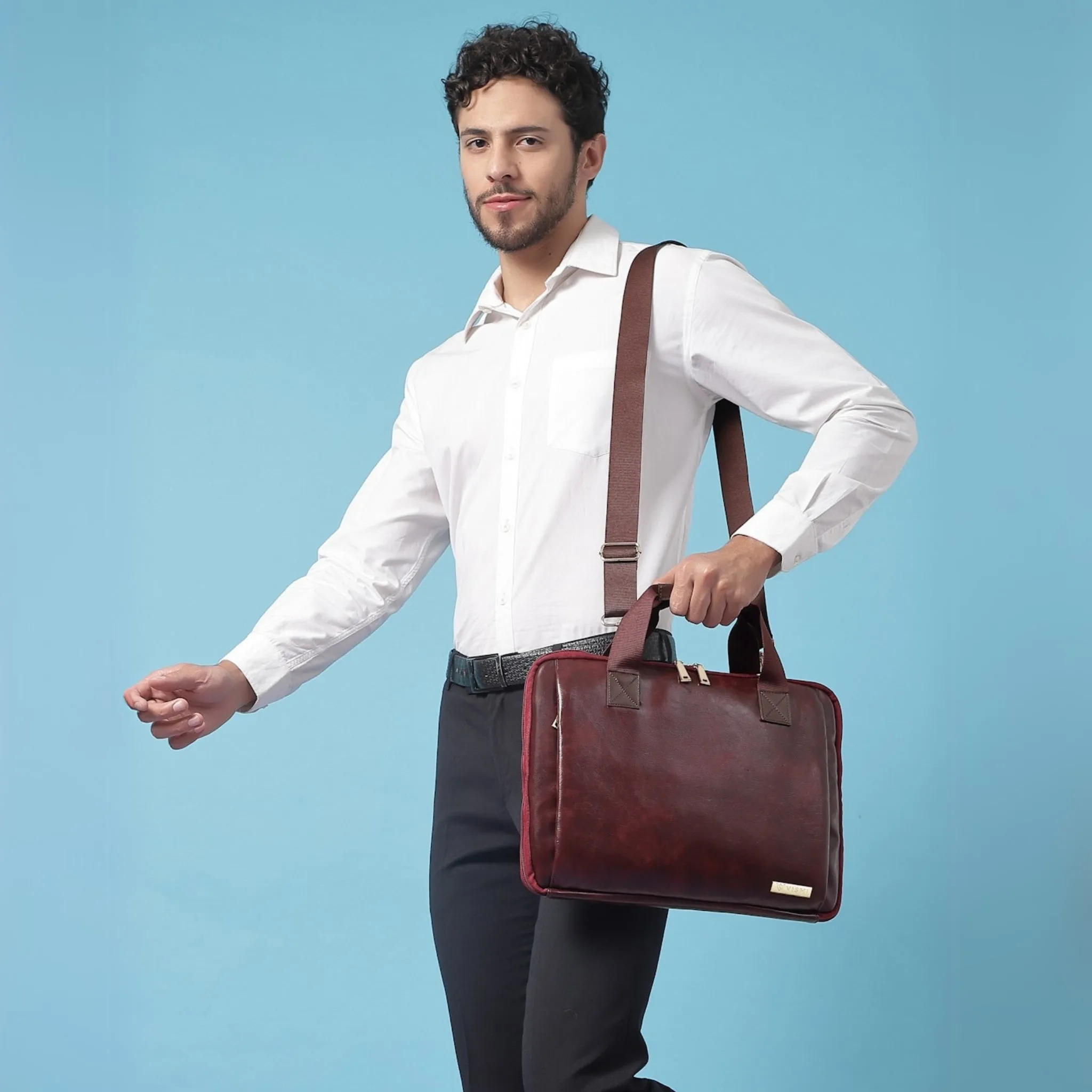 Timeless Unity Laptop Messenger Bag - Wine