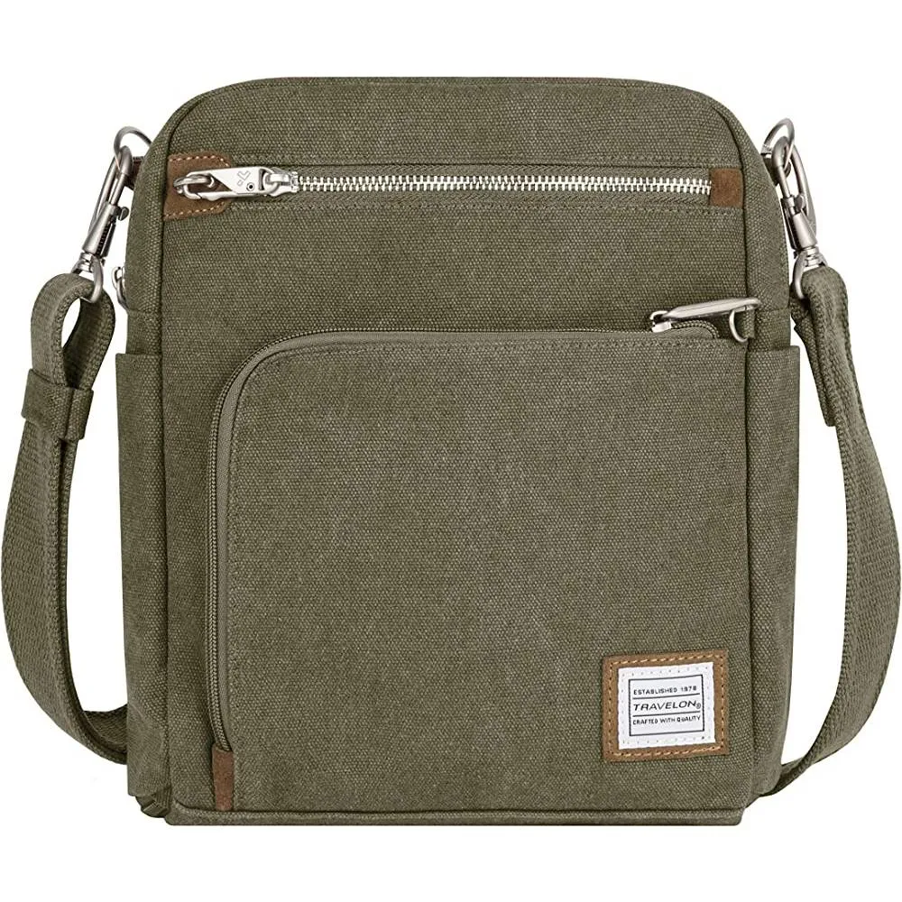 Travelon Anti-Theft Heritage Tour Bag, Indigo, 9 x 11.5 x 3 | Multiple Colors