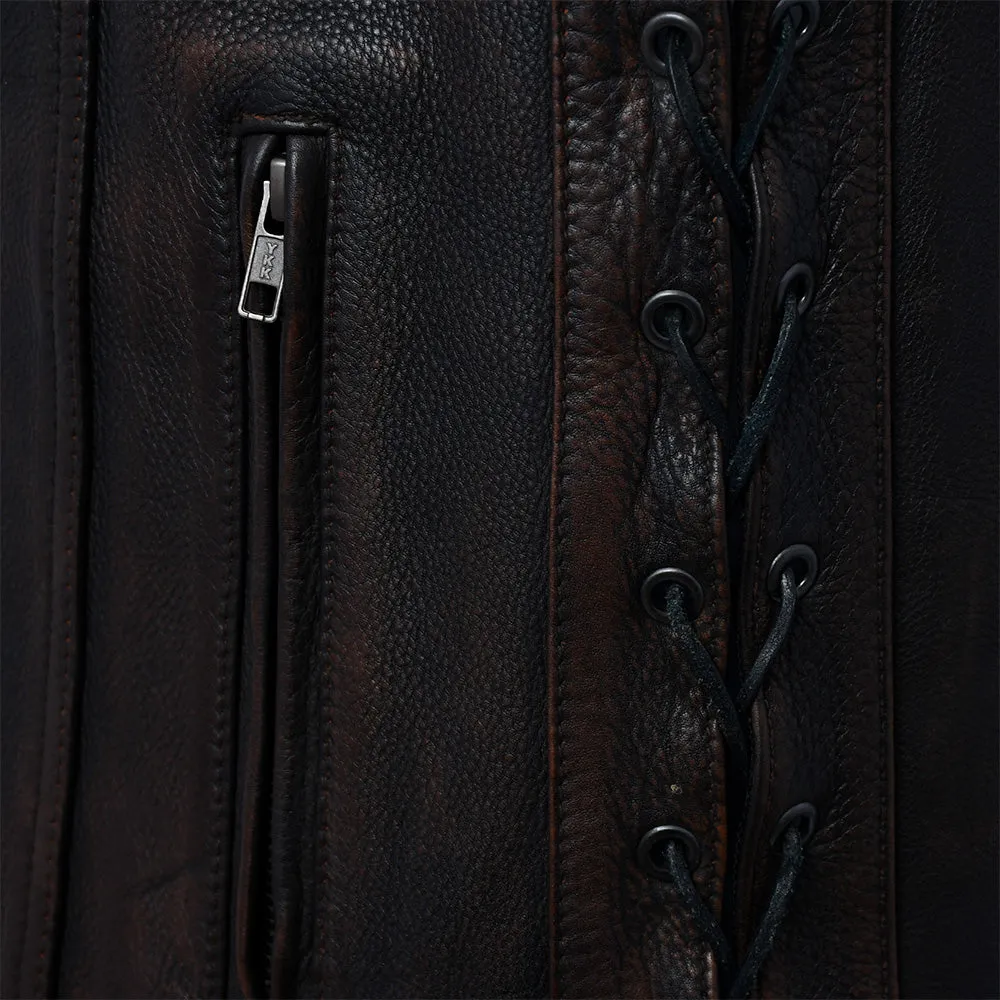 Turbn - Men's Motorcycle Leather Vest