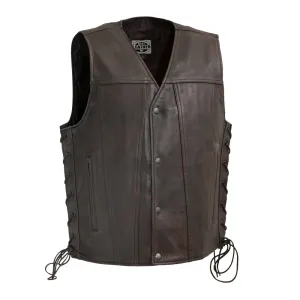 Turbn - Men's Motorcycle Leather Vest