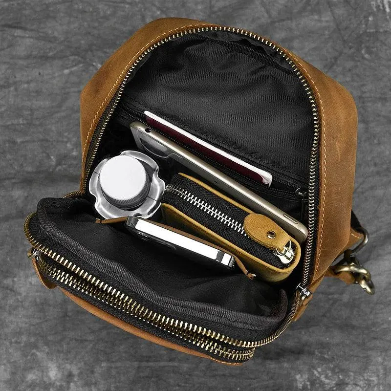 VacationGrabs Mens Vintage Travel Chest Bag