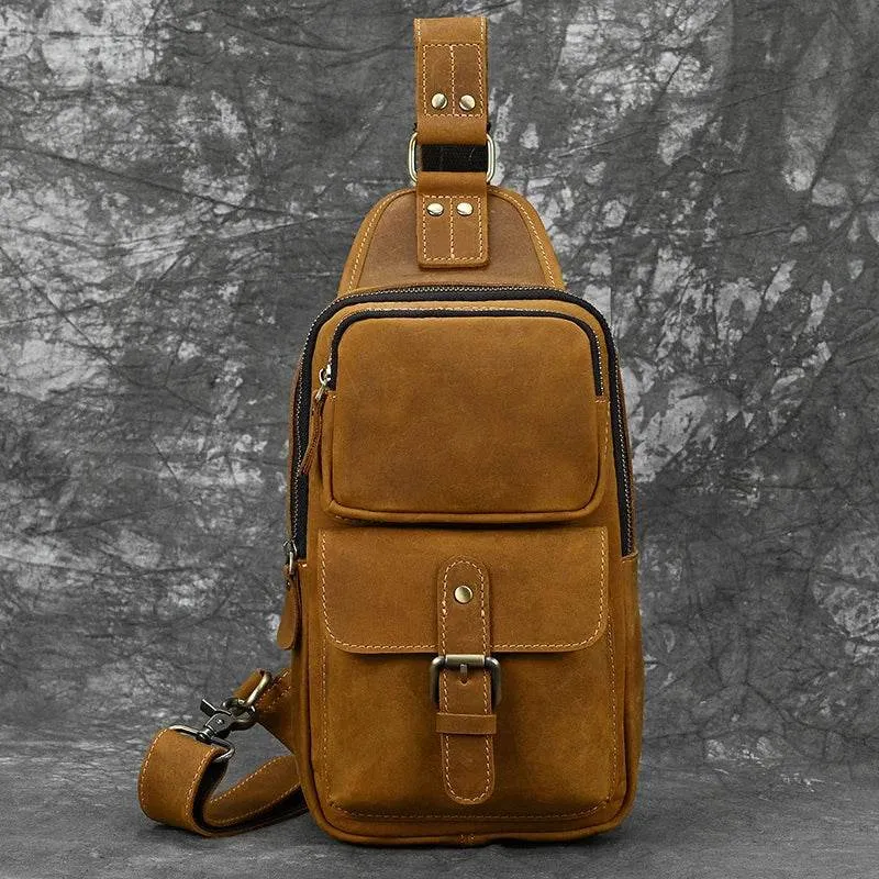 VacationGrabs Mens Vintage Travel Chest Bag