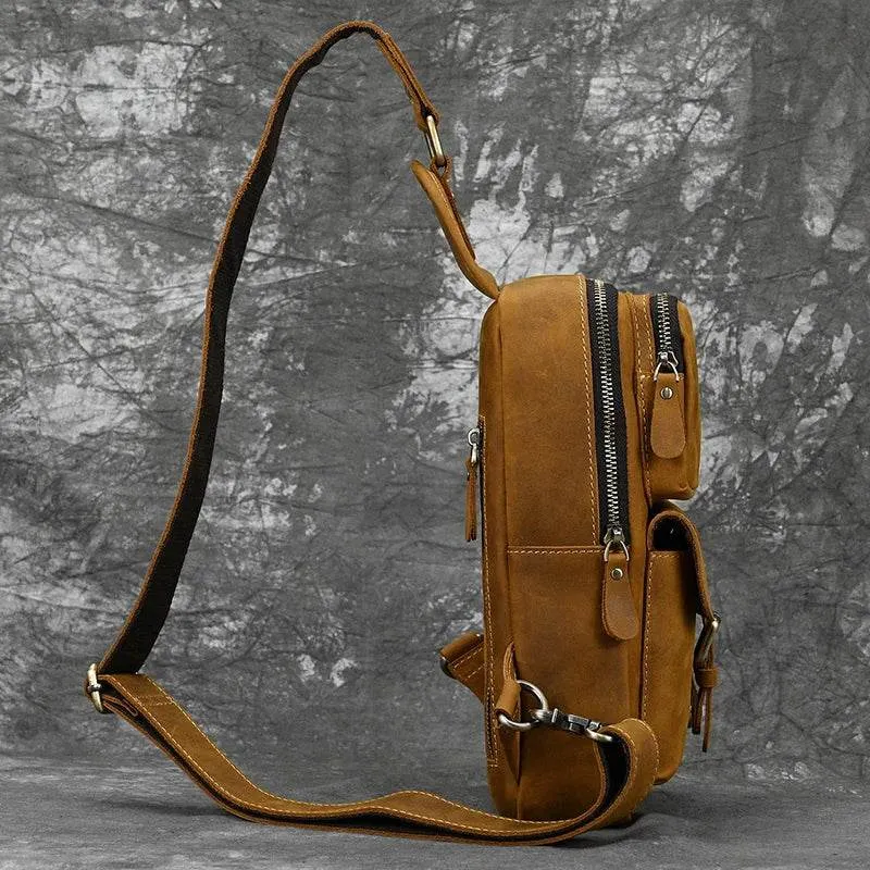 VacationGrabs Mens Vintage Travel Chest Bag