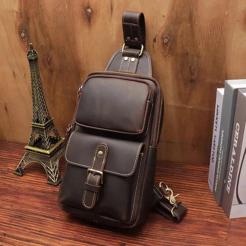 VacationGrabs Mens Vintage Travel Chest Bag