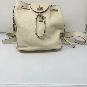 Valentino Ivory Leather Rockstud Backpack