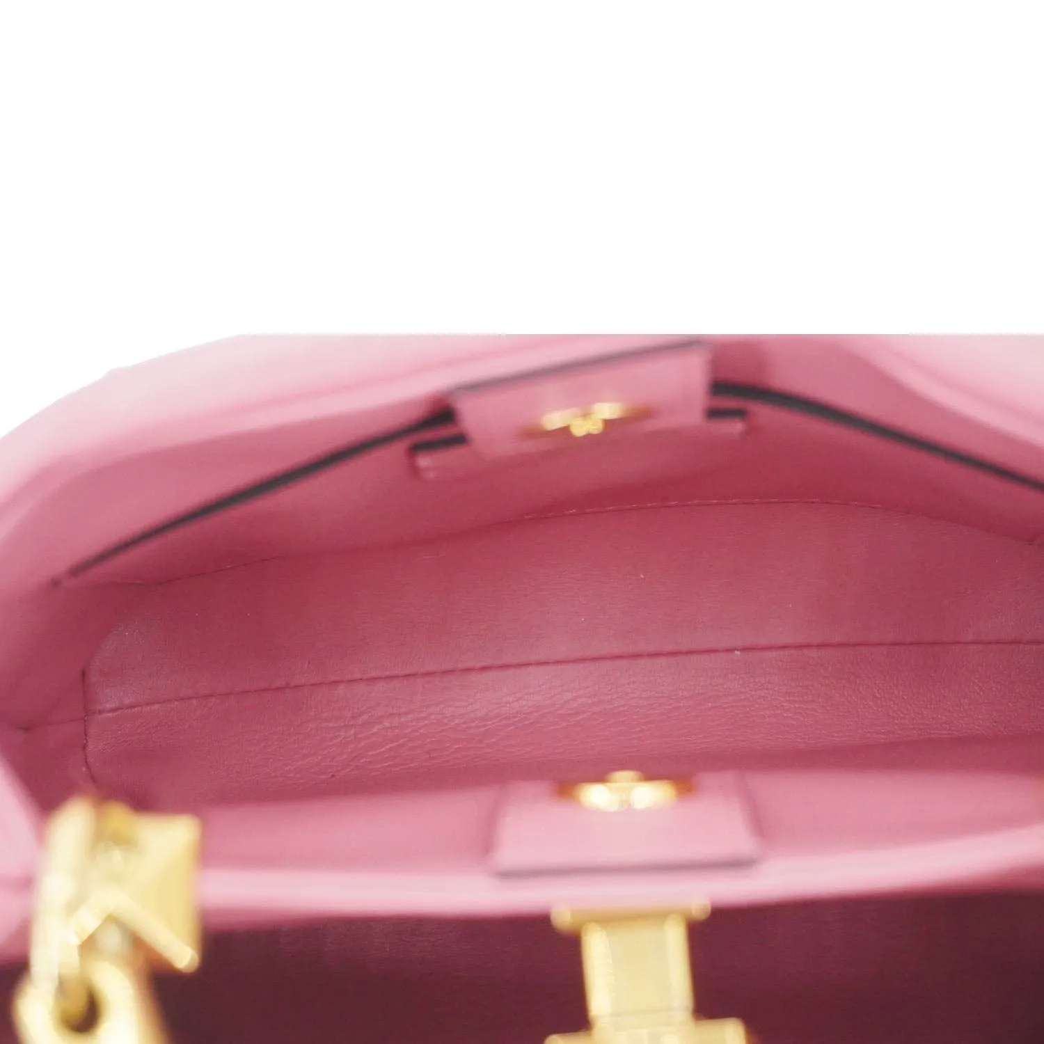 VALENTINO Roman Stud Small Nappa Leather Top Handle Crossbody Bag Flamingo Pink