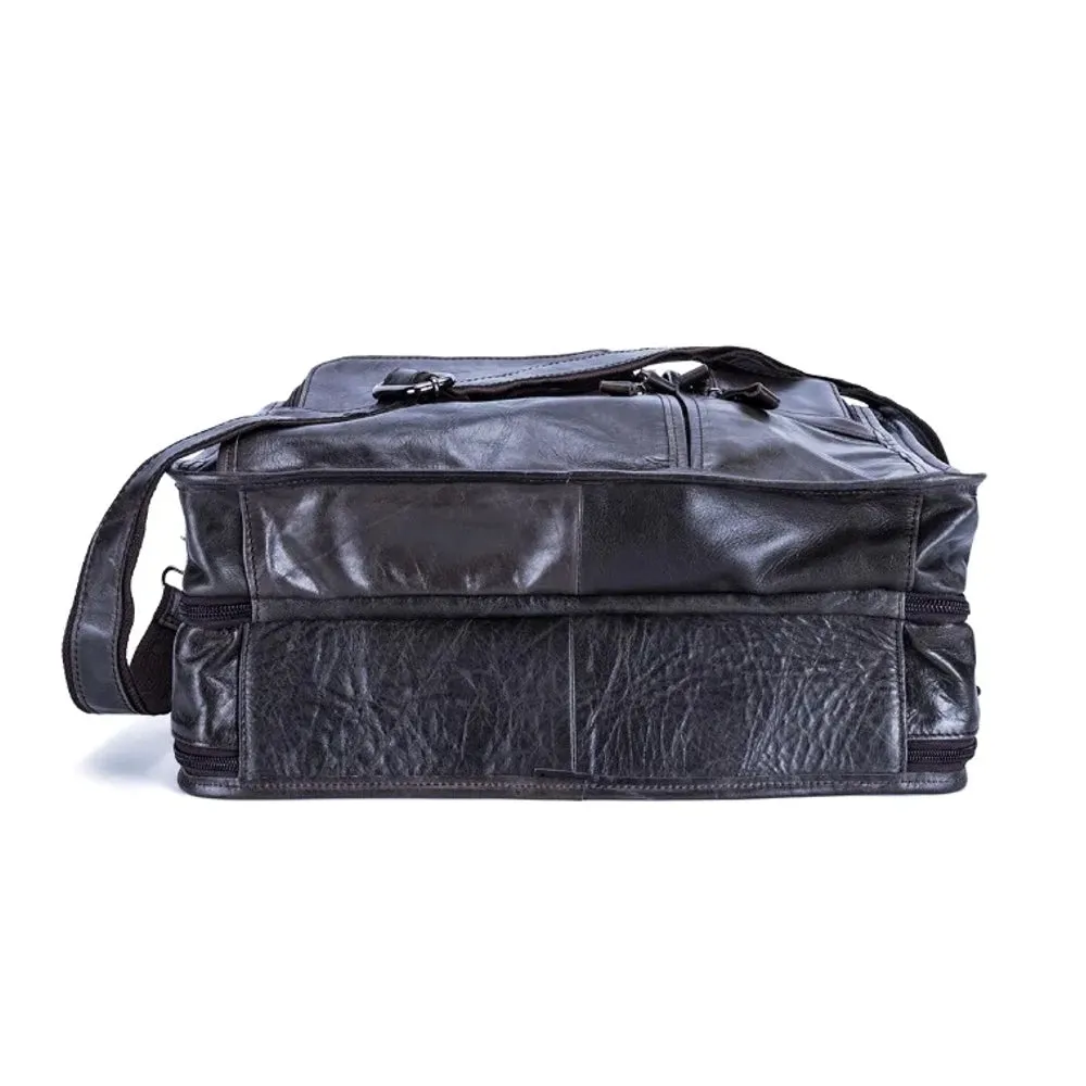 Vintage Genuine Leather Large Capacity Business Handbag Crossbody Bag