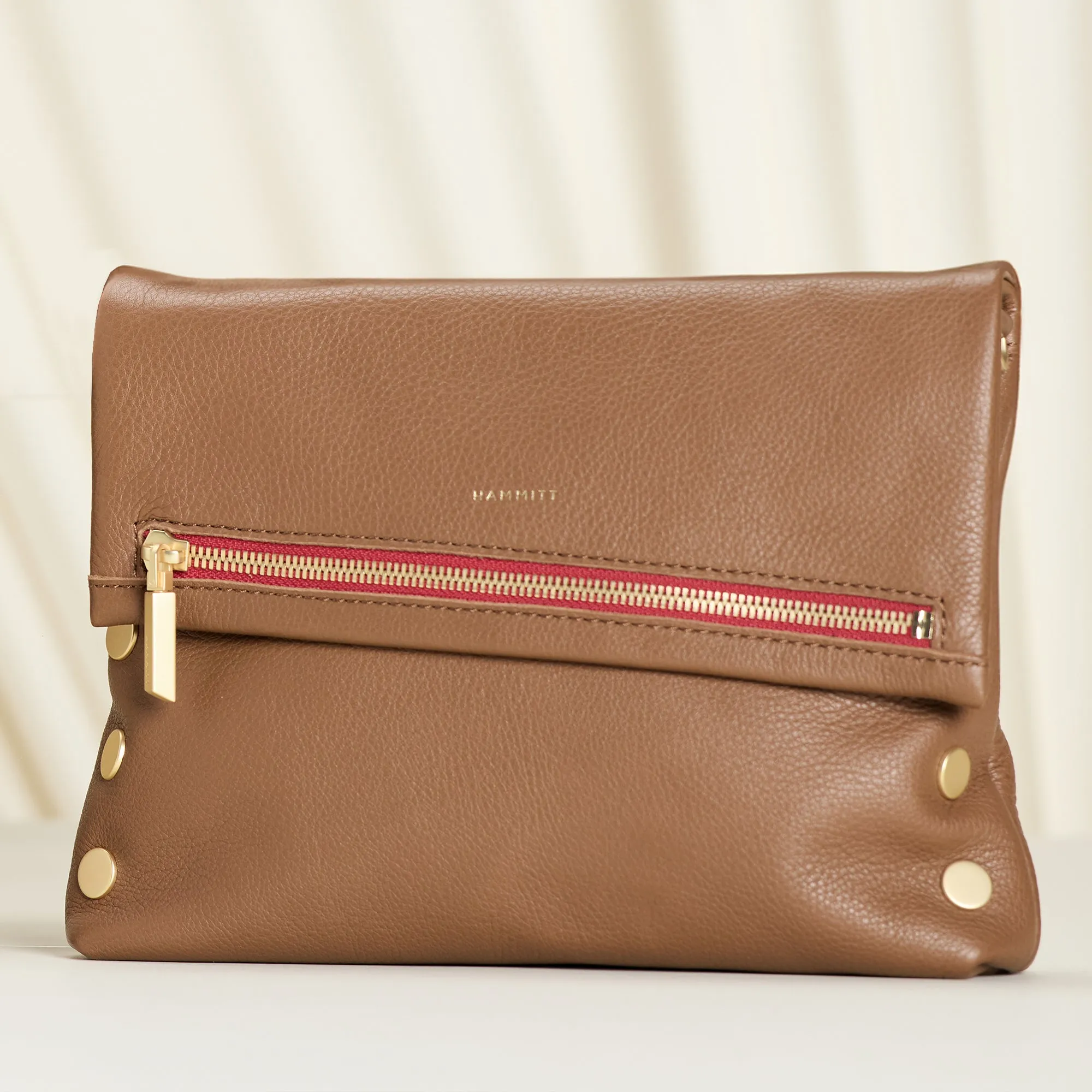 VIP | Mahogany Pebble/Brushed Gold Red Zip | Med