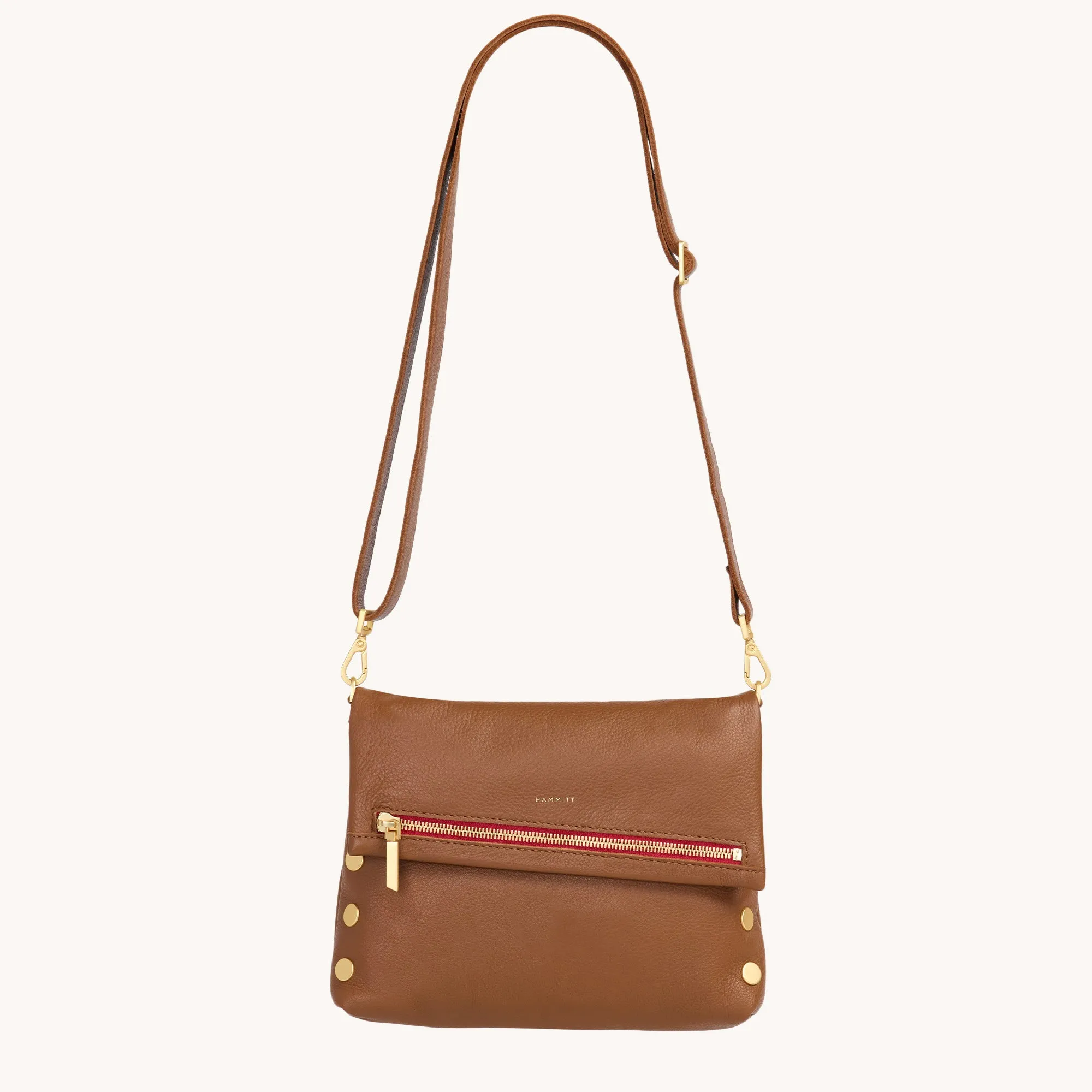 VIP | Mahogany Pebble/Brushed Gold Red Zip | Med