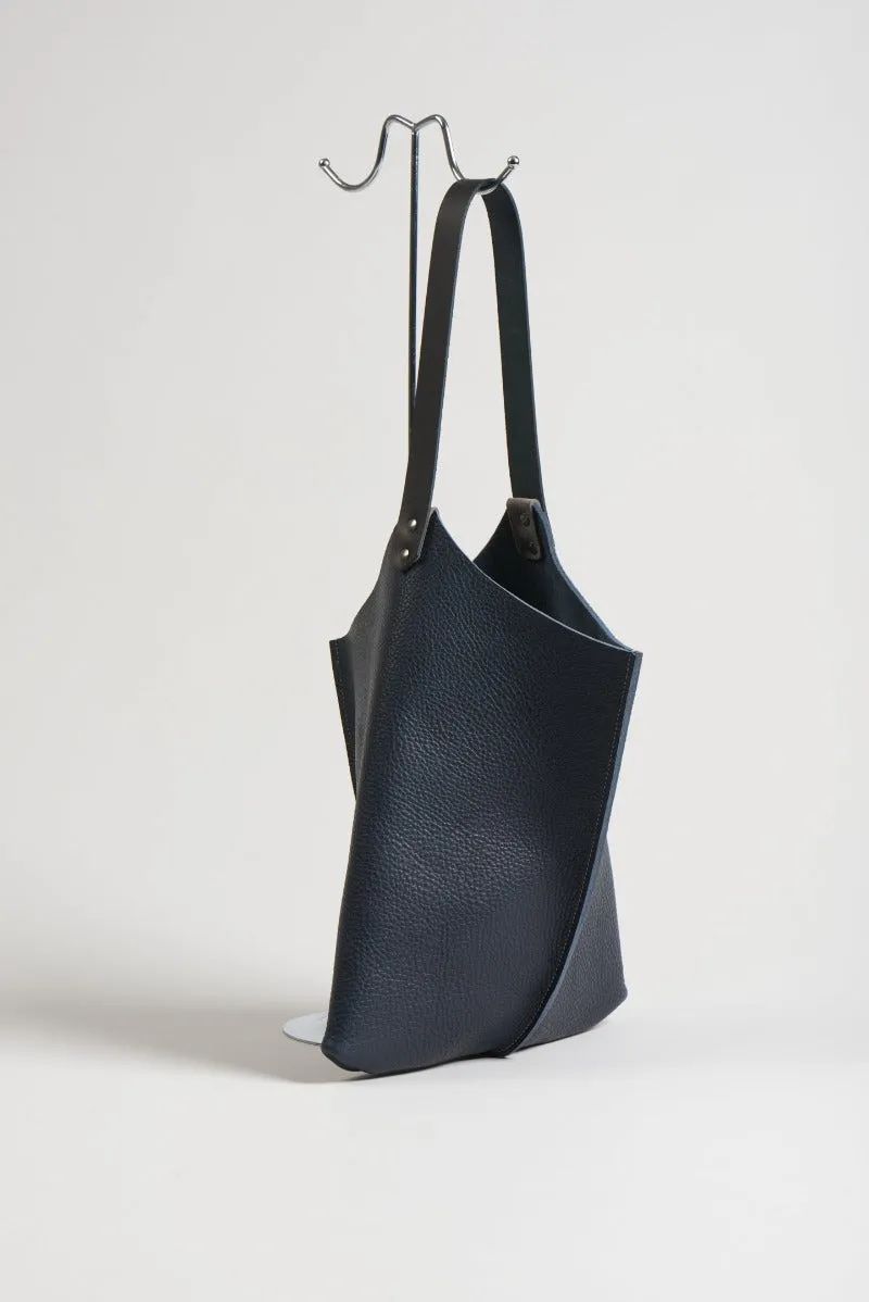 Wedge bag - Indigo blue bull hide