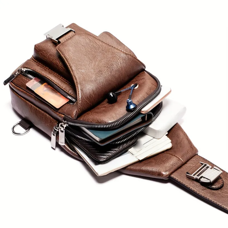 WEIXIER Men's Casual Shoulder Crossbody Bag Set