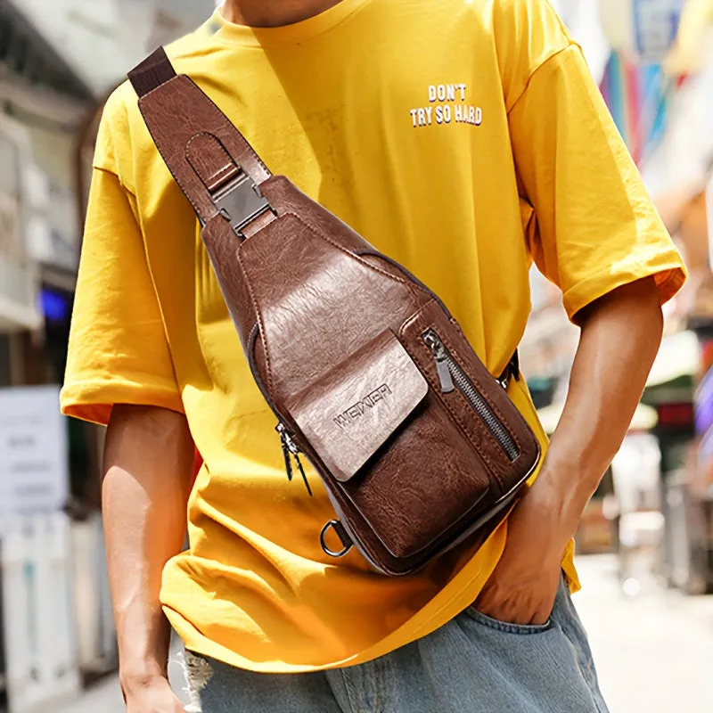 WEIXIER Men's Casual Shoulder Crossbody Bag Set