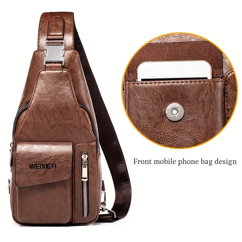 WEIXIER Men's Casual Shoulder Crossbody Bag Set
