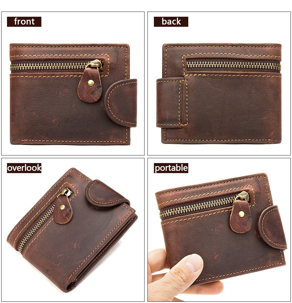 WESTAL Men's Wallet Genuine Leather Purse For Cards Small Wallets Male Coin Purse Short Leather Wallets Clutch Mens Money Bags