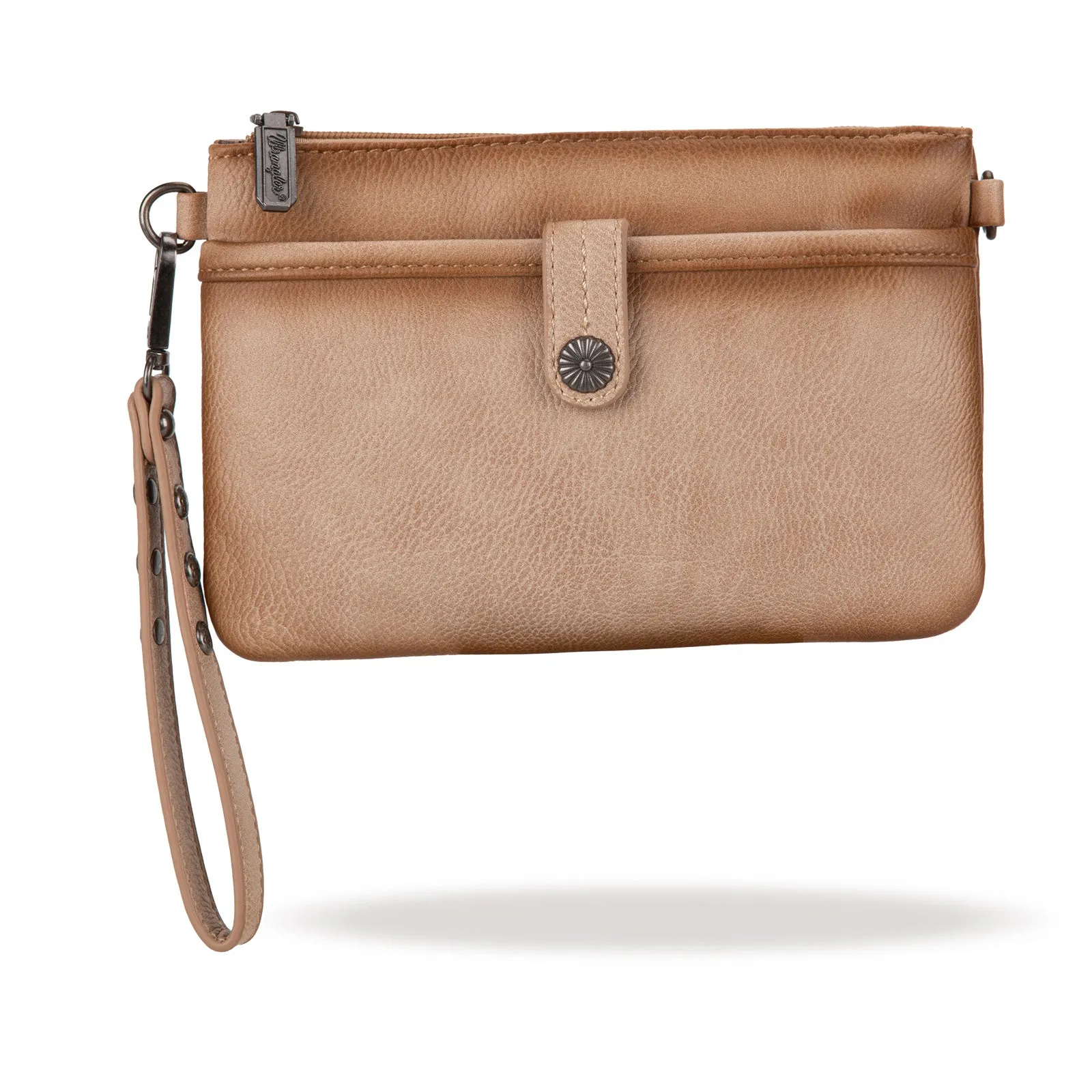 WG86-181 Wrangler Clutch/ Wristlet Crossbody Bag Collection- Khaki