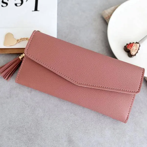 Women's PU Phone Holder Wallet Clutch Purse