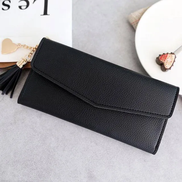 Women's PU Phone Holder Wallet Clutch Purse