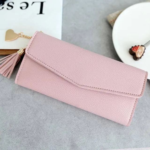 Women's PU Phone Holder Wallet Clutch Purse
