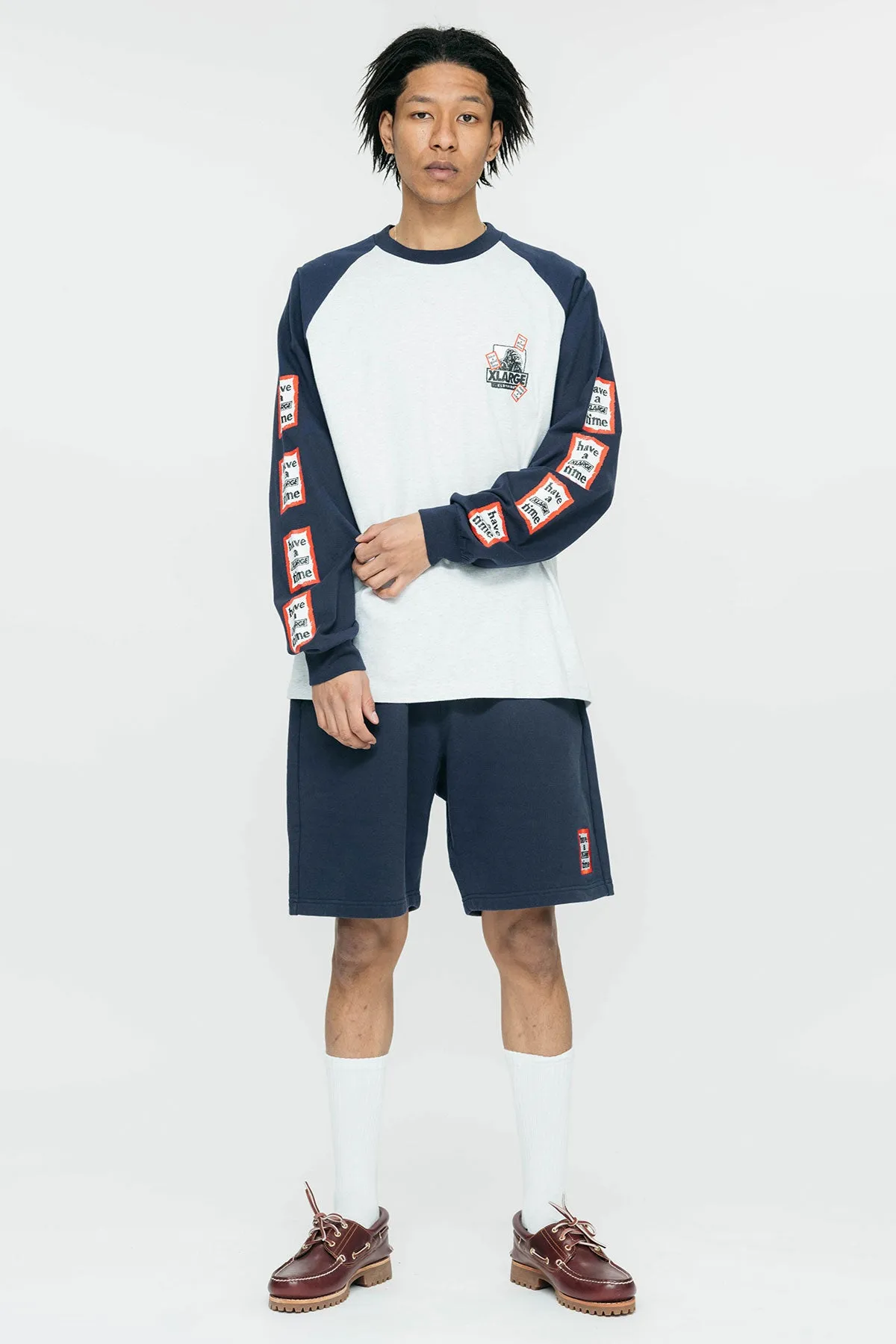 Xlarge × have a good time LS Tee - Navy