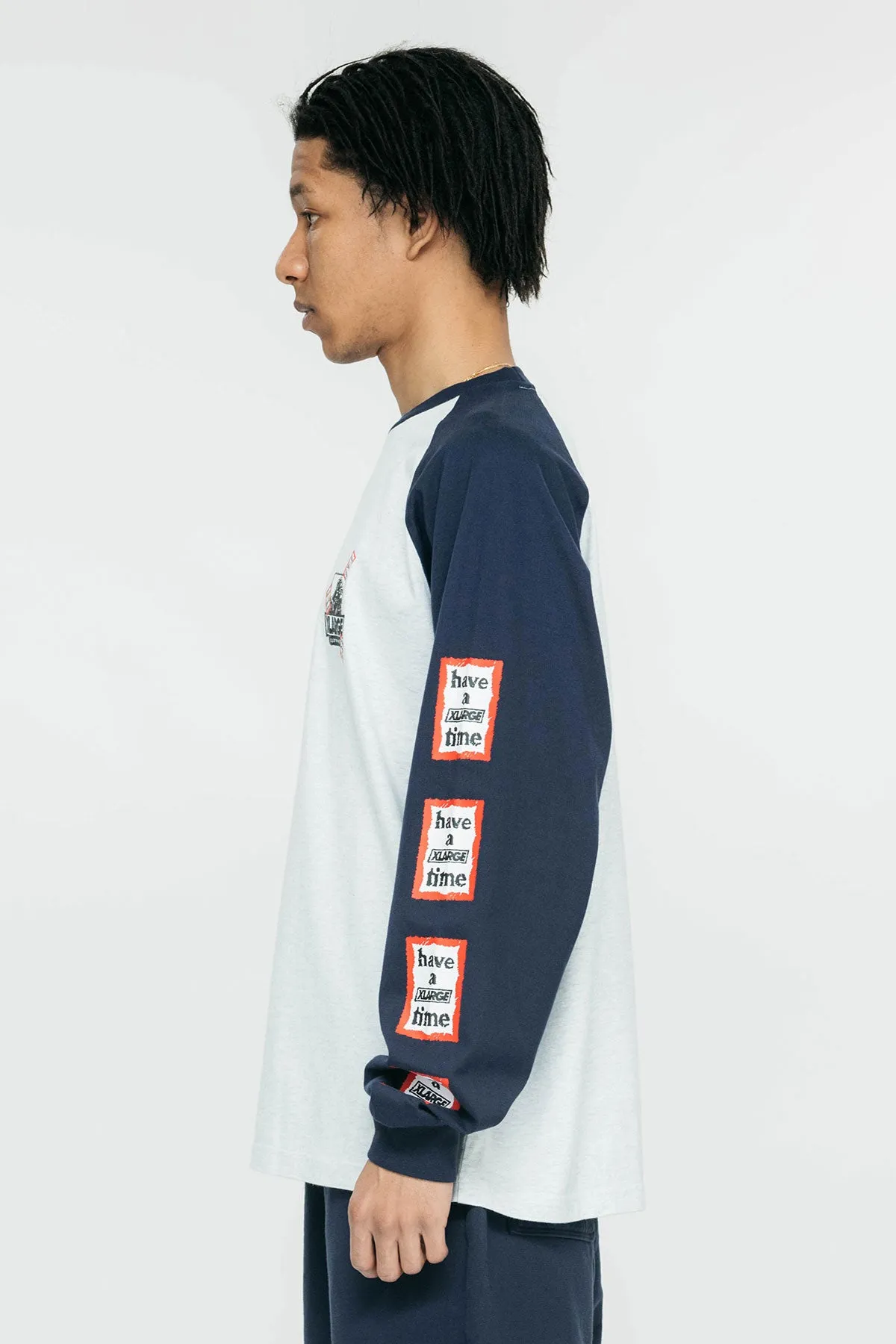 Xlarge × have a good time LS Tee - Navy